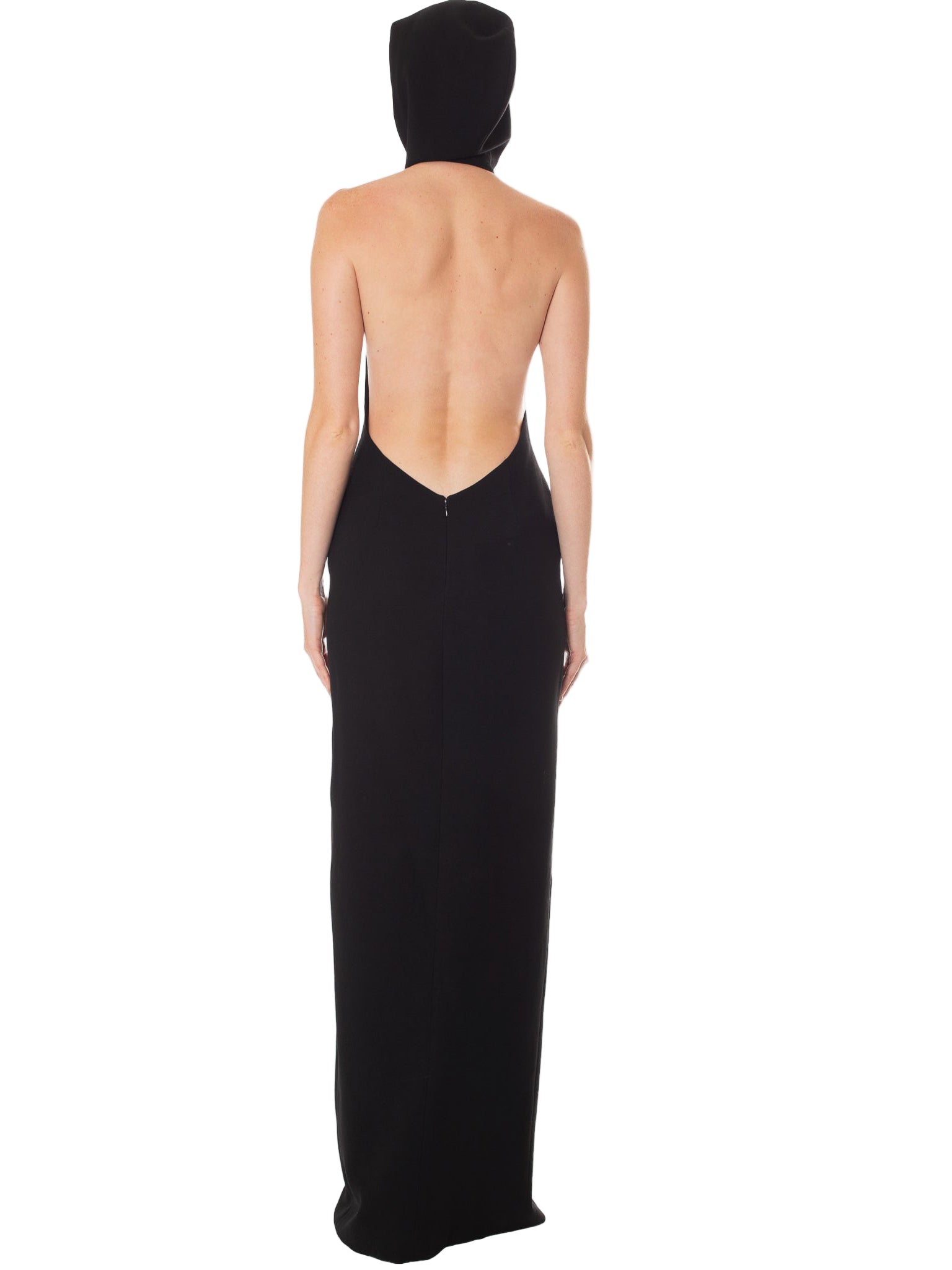 MONOT Hooded Halter Slit Maxi Dress