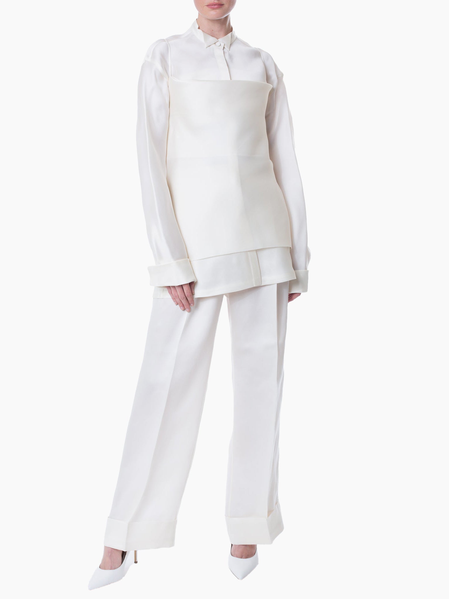 GIA STUDIOS Tuxedo Silk Shirt