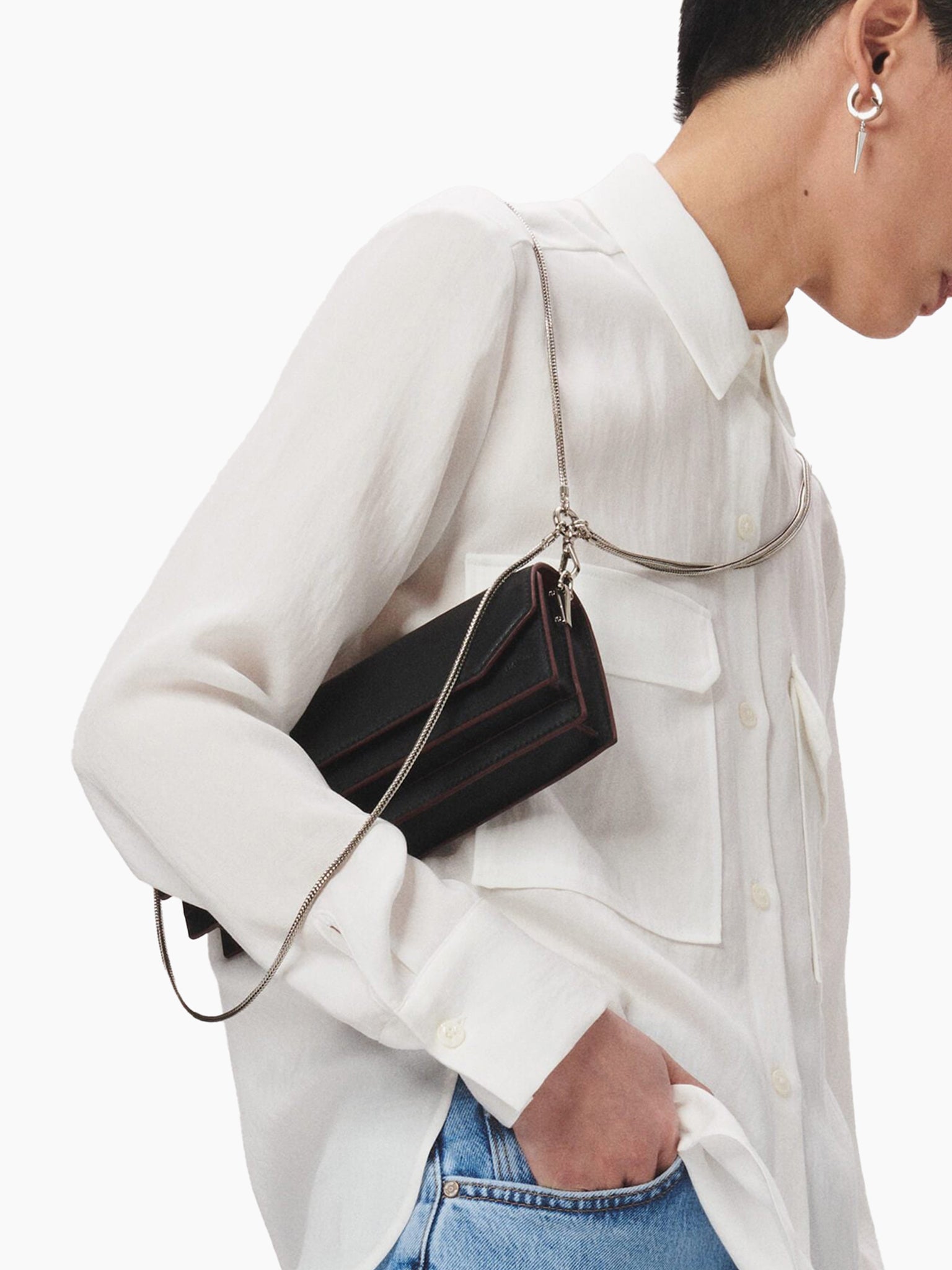 HAN WEN STUDIO Naomi Calfskin Slim Bag