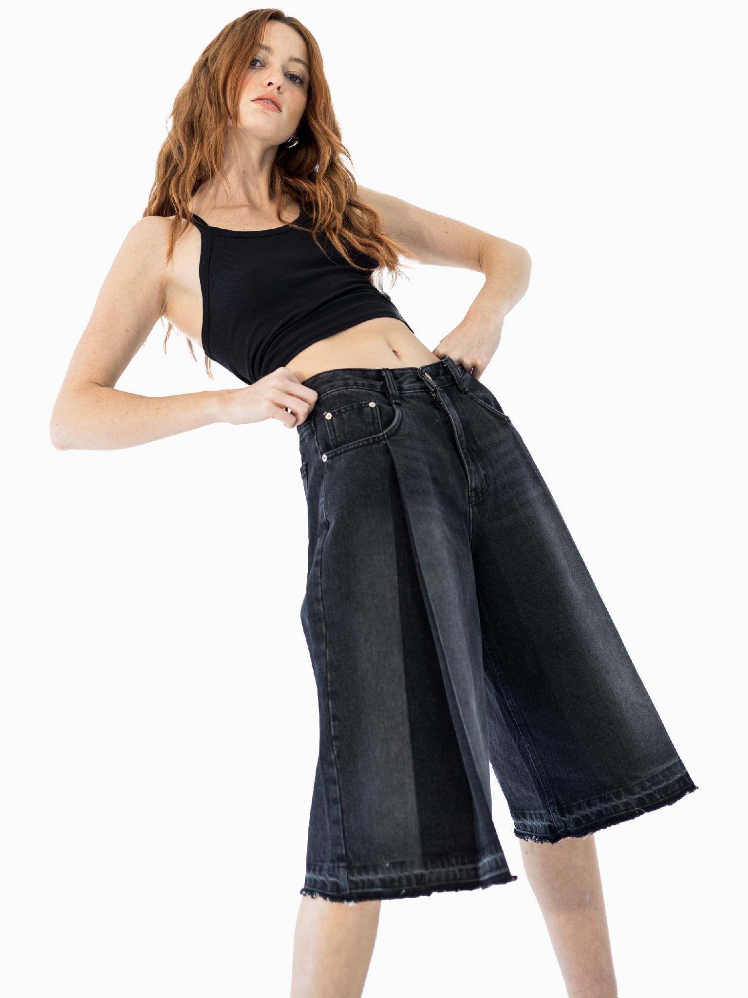 AOTC Poldy Denim Shorts Black