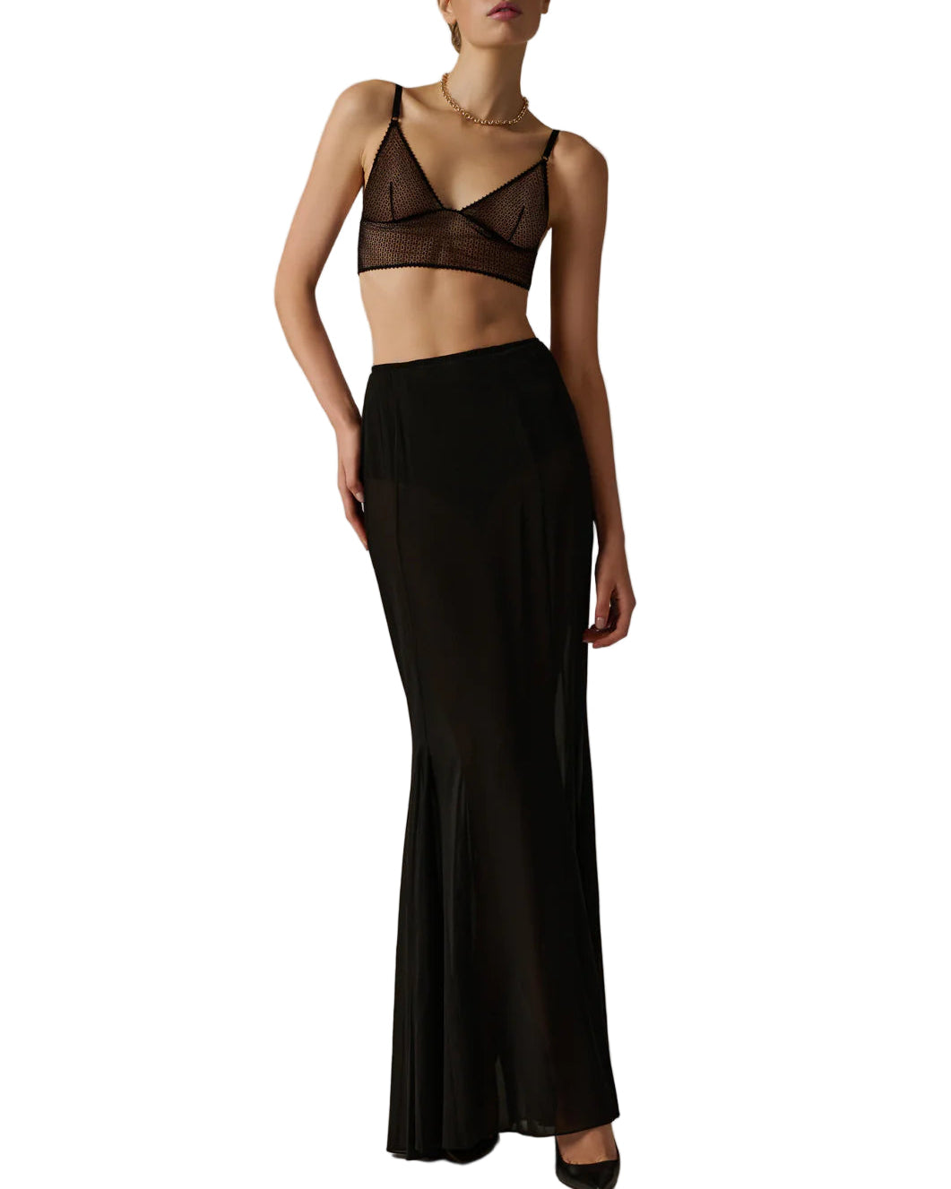 KIKI DE MONTPARNASSE Chiffon Maxi Skirt
