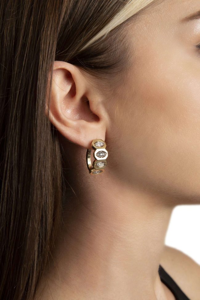 MELIS GORAL Focus Diamond Earrings