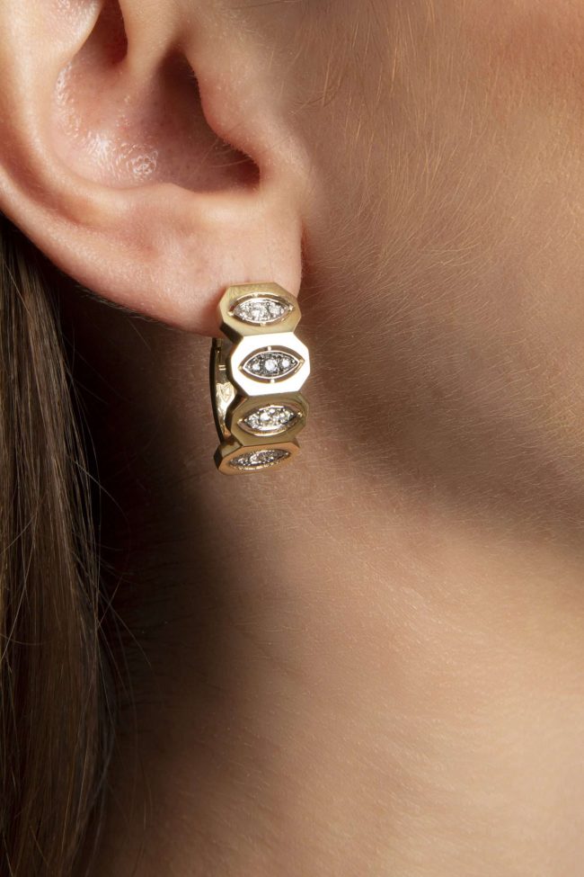 MELIS GORAL Focus Diamond Earrings