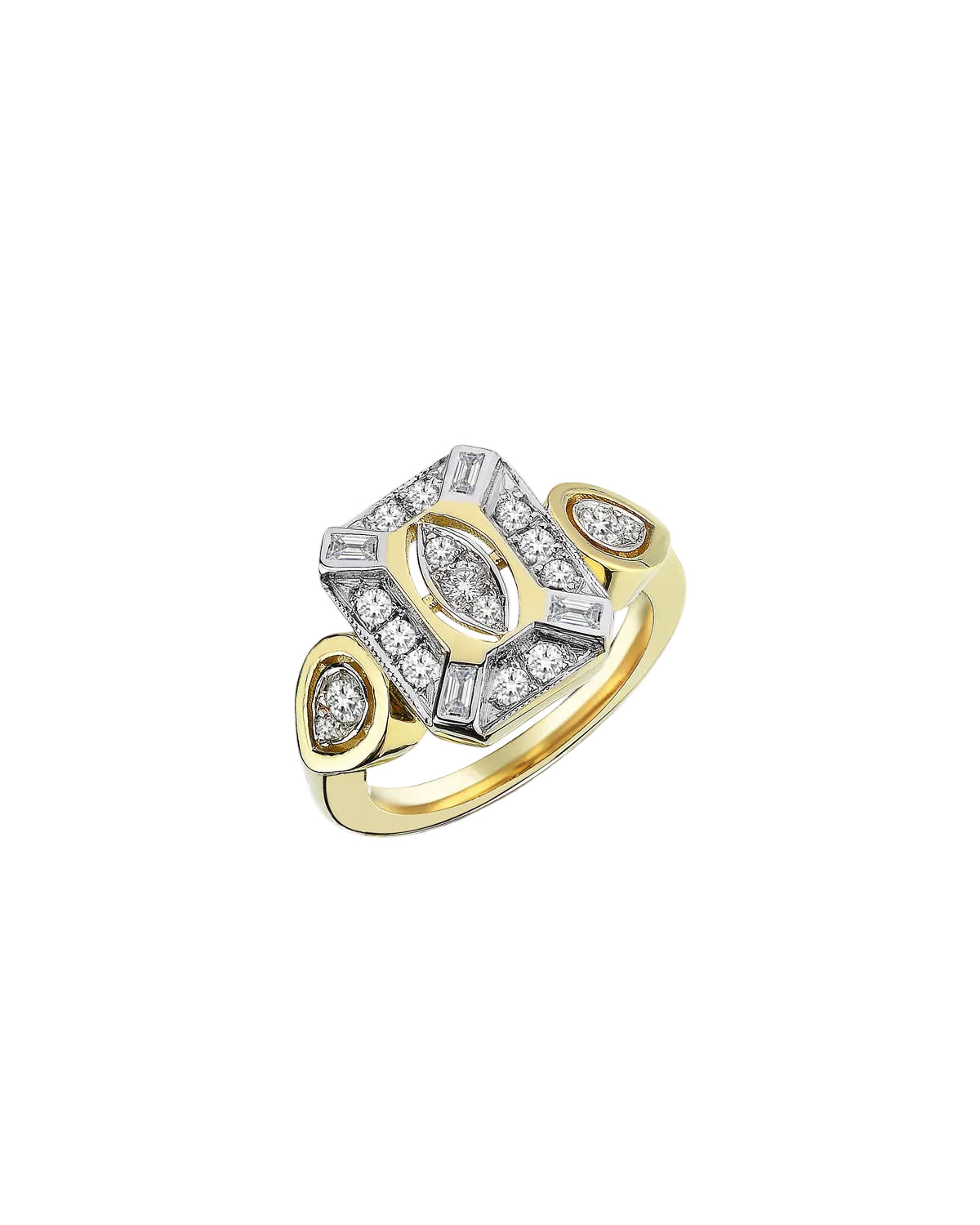 MELIS GORAL Focus Rectangle Diamond Ring