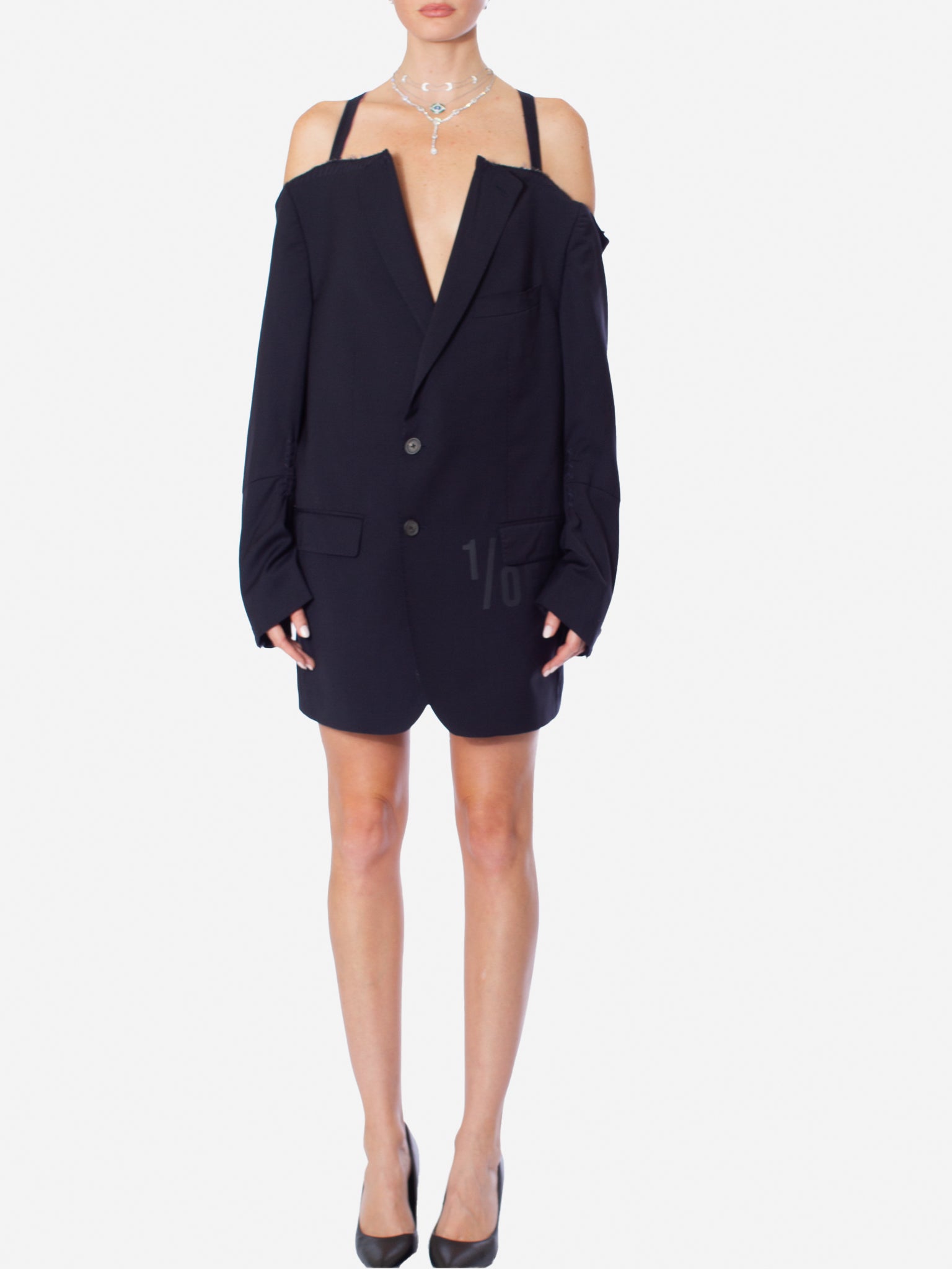 1/OFF PARIS Cut Off Shoulder Vintage Blazer
