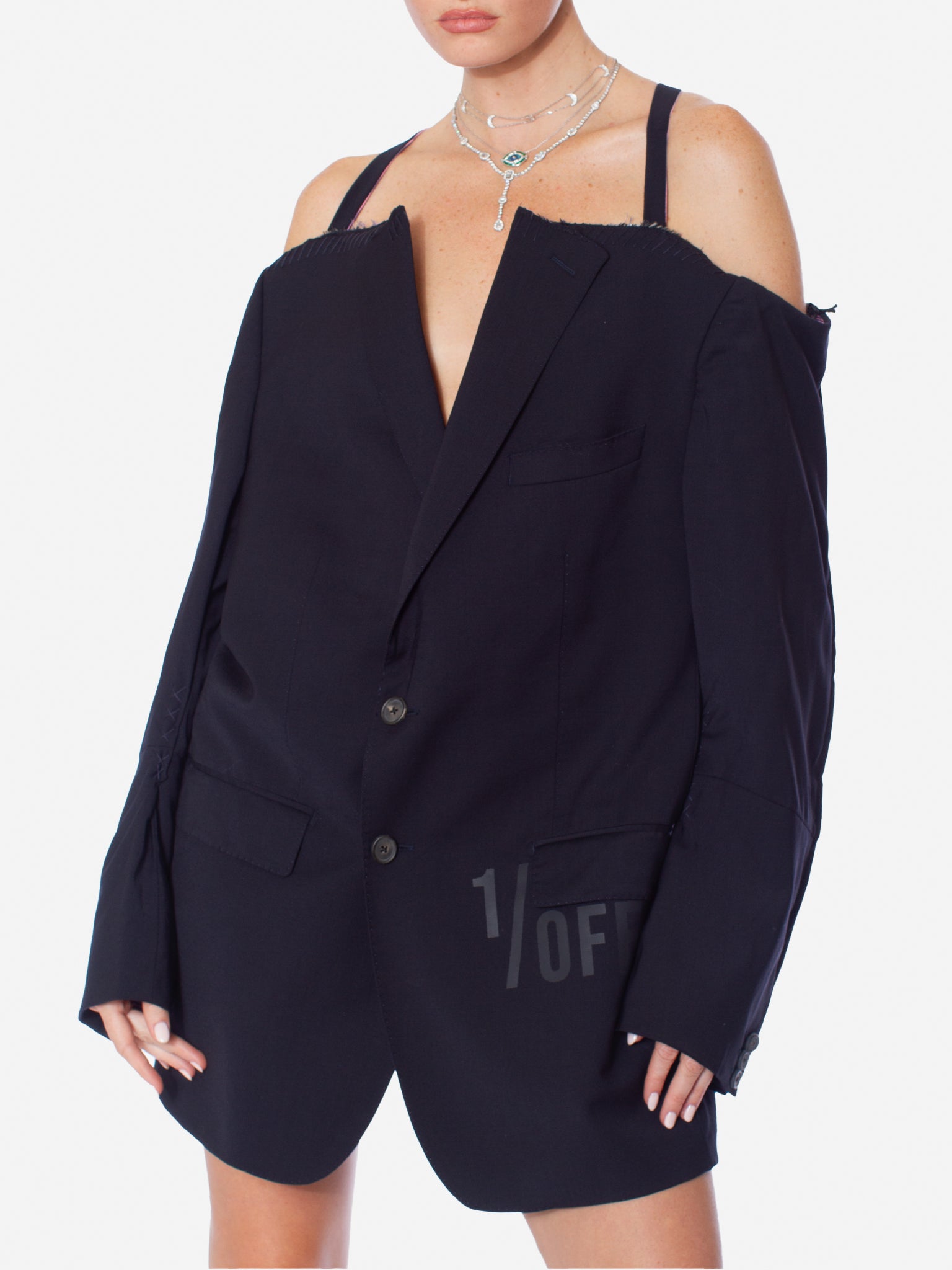 1/OFF PARIS Cut Off Shoulder Vintage Blazer