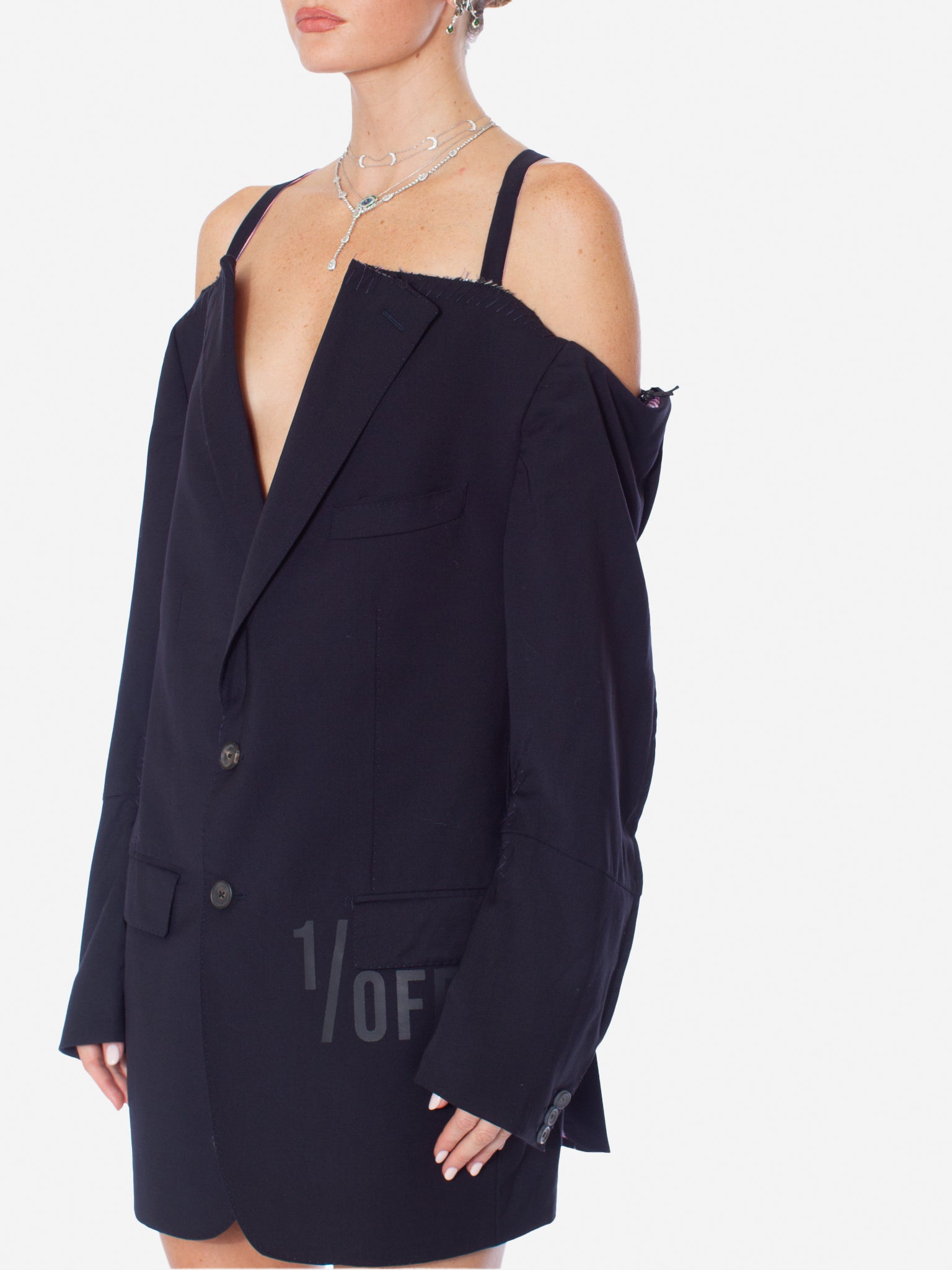 1/OFF PARIS Cut Off Shoulder Vintage Blazer