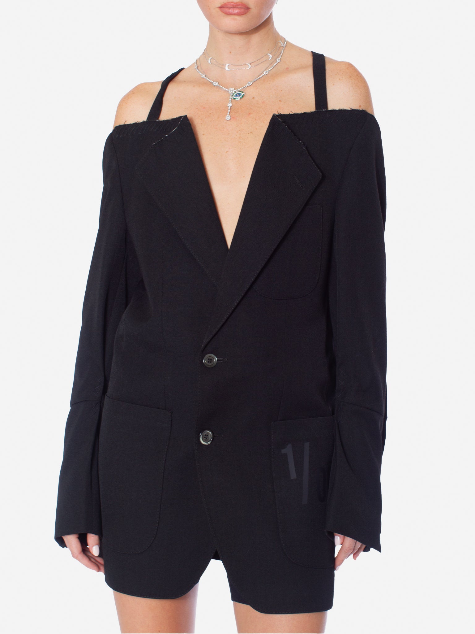 1/OFF PARIS Cut Off Shoulder Vintage Blazer