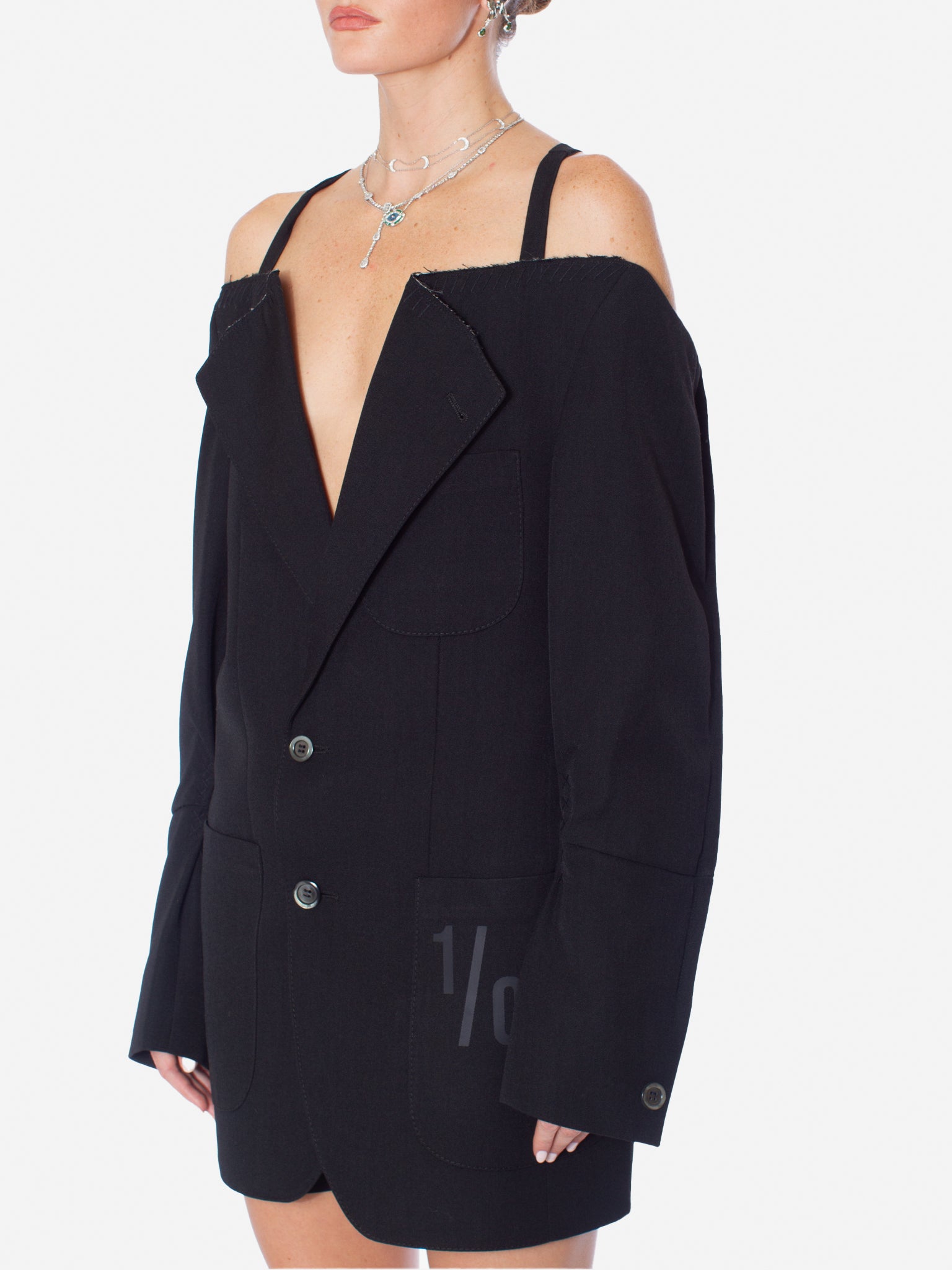 1/OFF PARIS Cut Off Shoulder Vintage Blazer