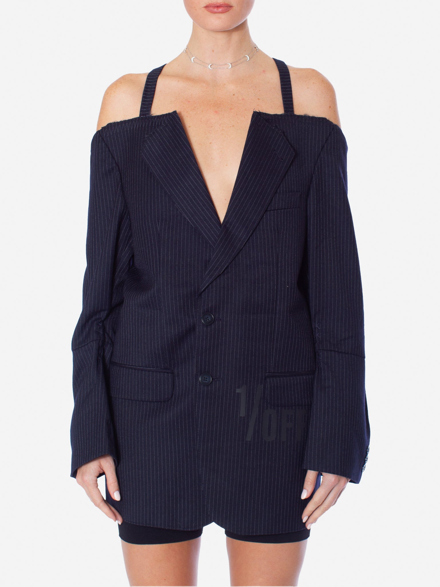 1/OFF PARIS Cut Off Shoulder Vintage Blazer