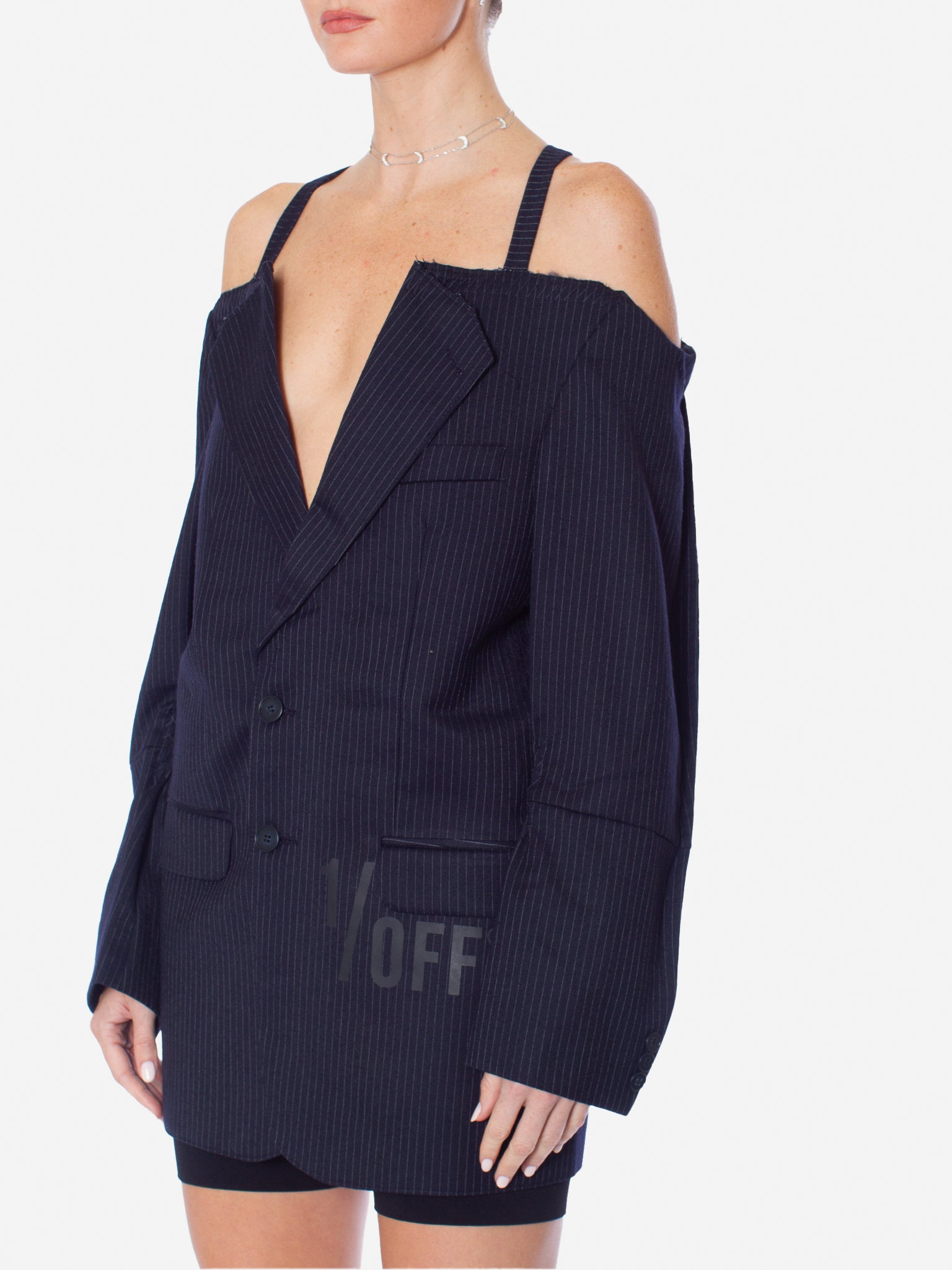 1/OFF PARIS Cut Off Shoulder Vintage Blazer