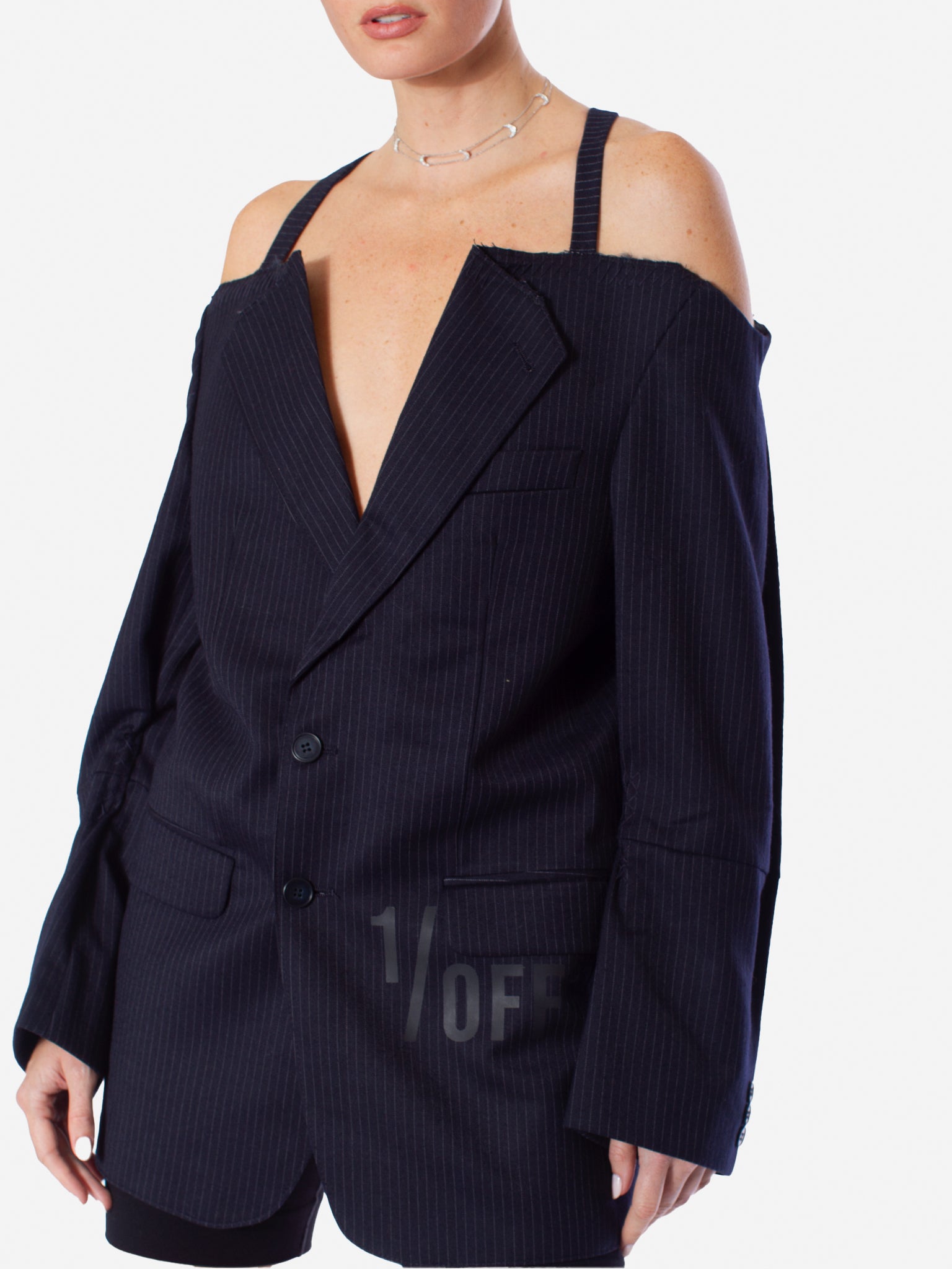 1/OFF PARIS Cut Off Shoulder Vintage Blazer