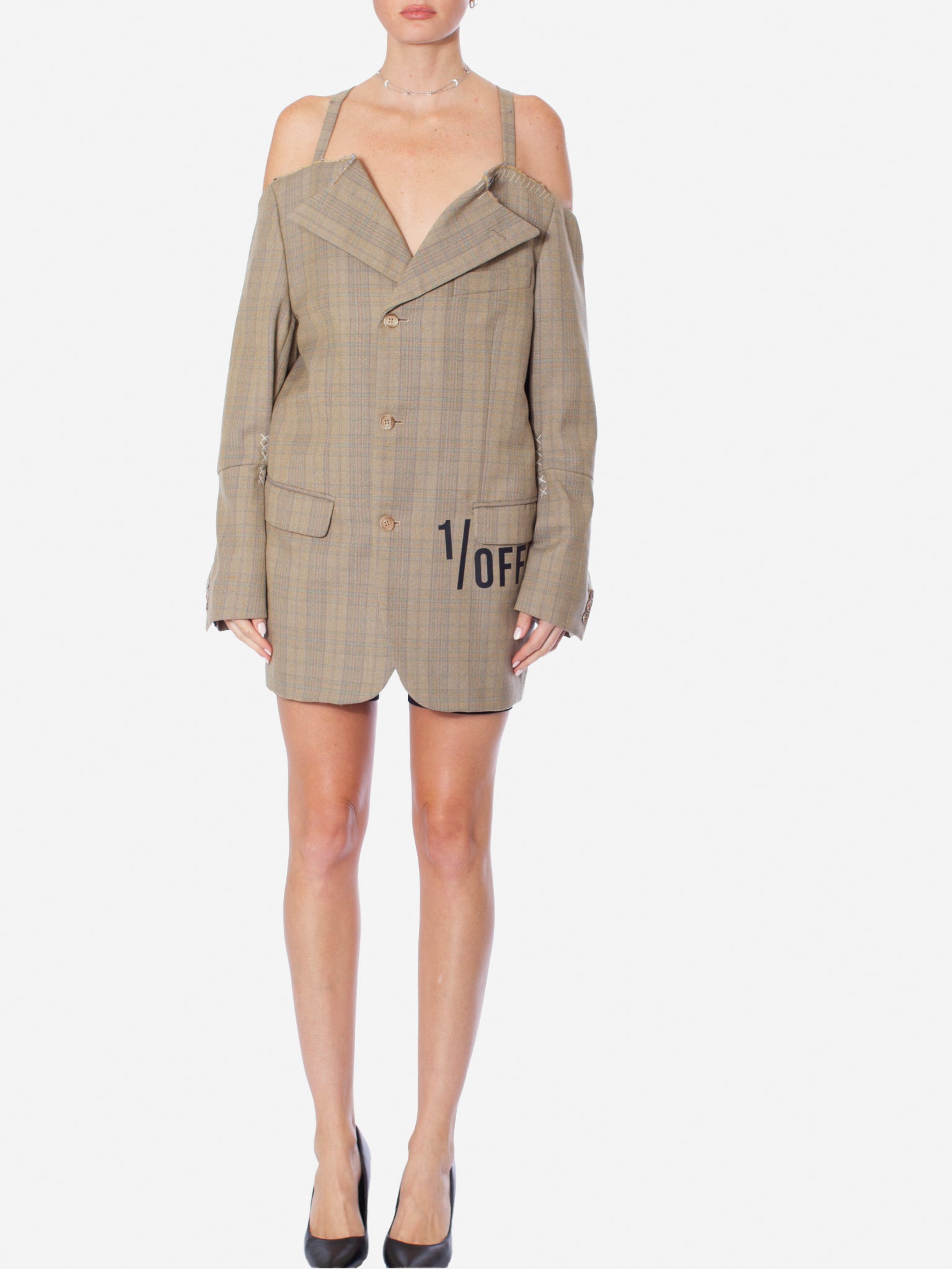 1/OFF PARIS Cut Off Shoulder Vintage Blazer