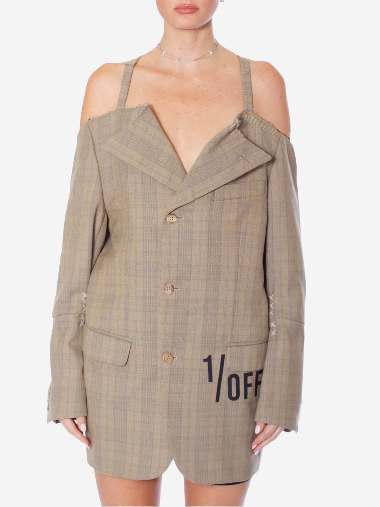 1/OFF PARIS Cut Off Shoulder Vintage Blazer
