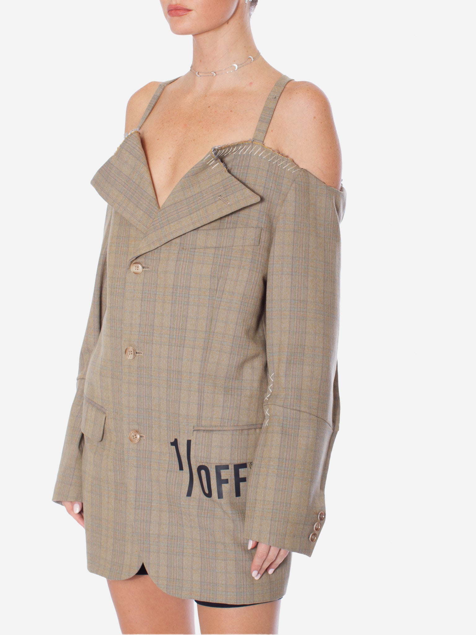 1/OFF PARIS Cut Off Shoulder Vintage Blazer
