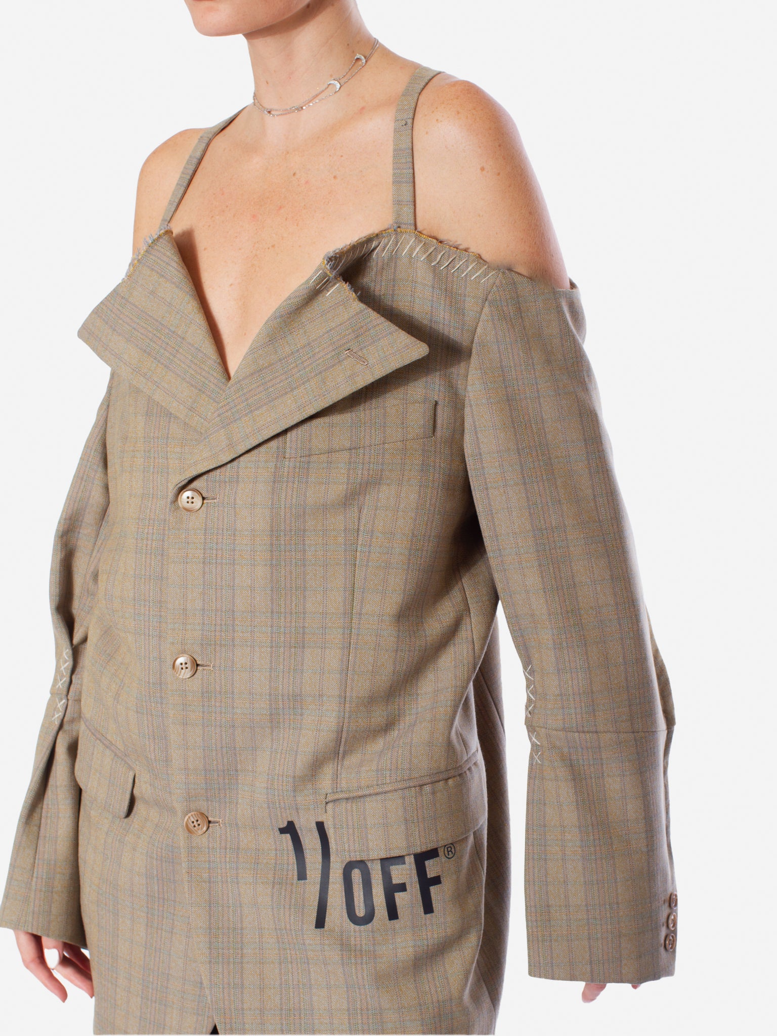 1/OFF PARIS Cut Off Shoulder Vintage Blazer