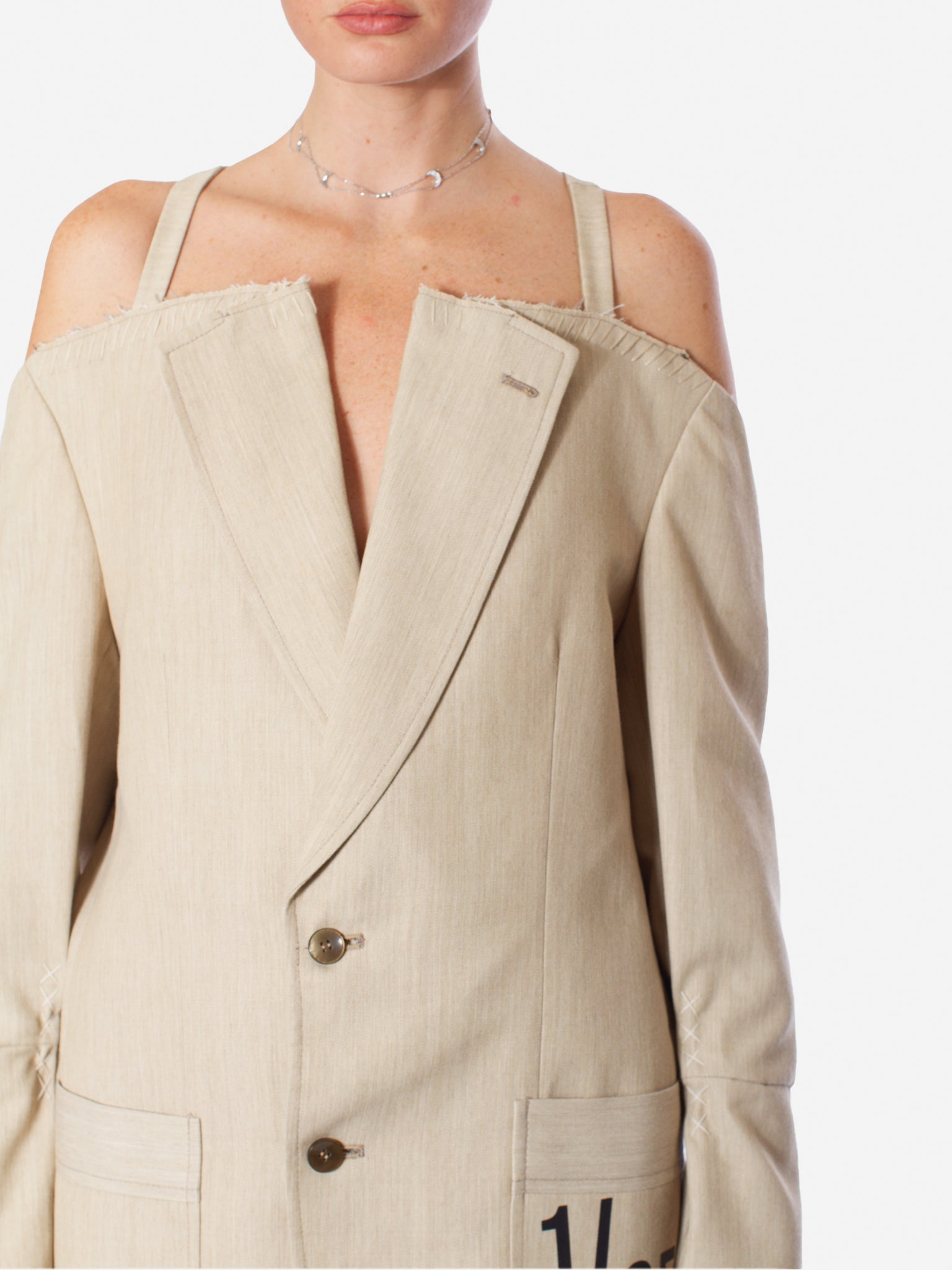 1/OFF PARIS Cut Off Shoulder Vintage Blazer