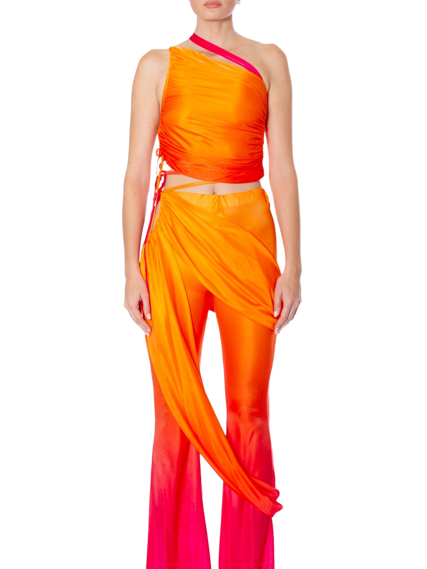 ANDREADAMO Draped Jersey Mono Shoulder Top