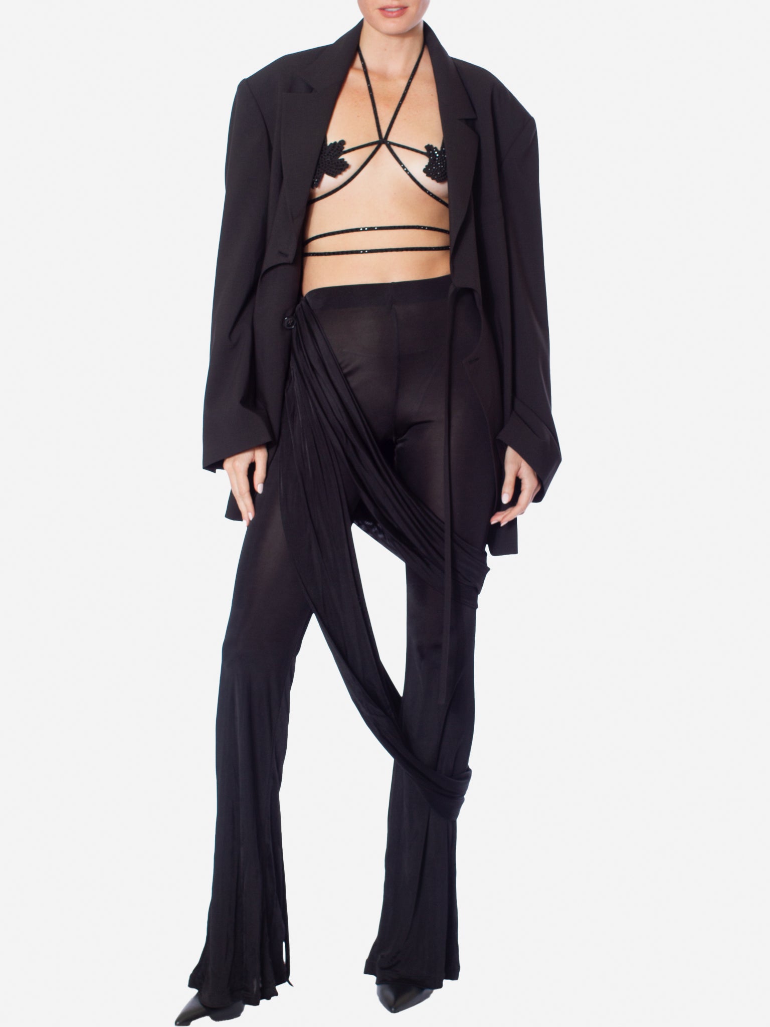 ANDREADAMO Full Strass Fig Leaf Bralette