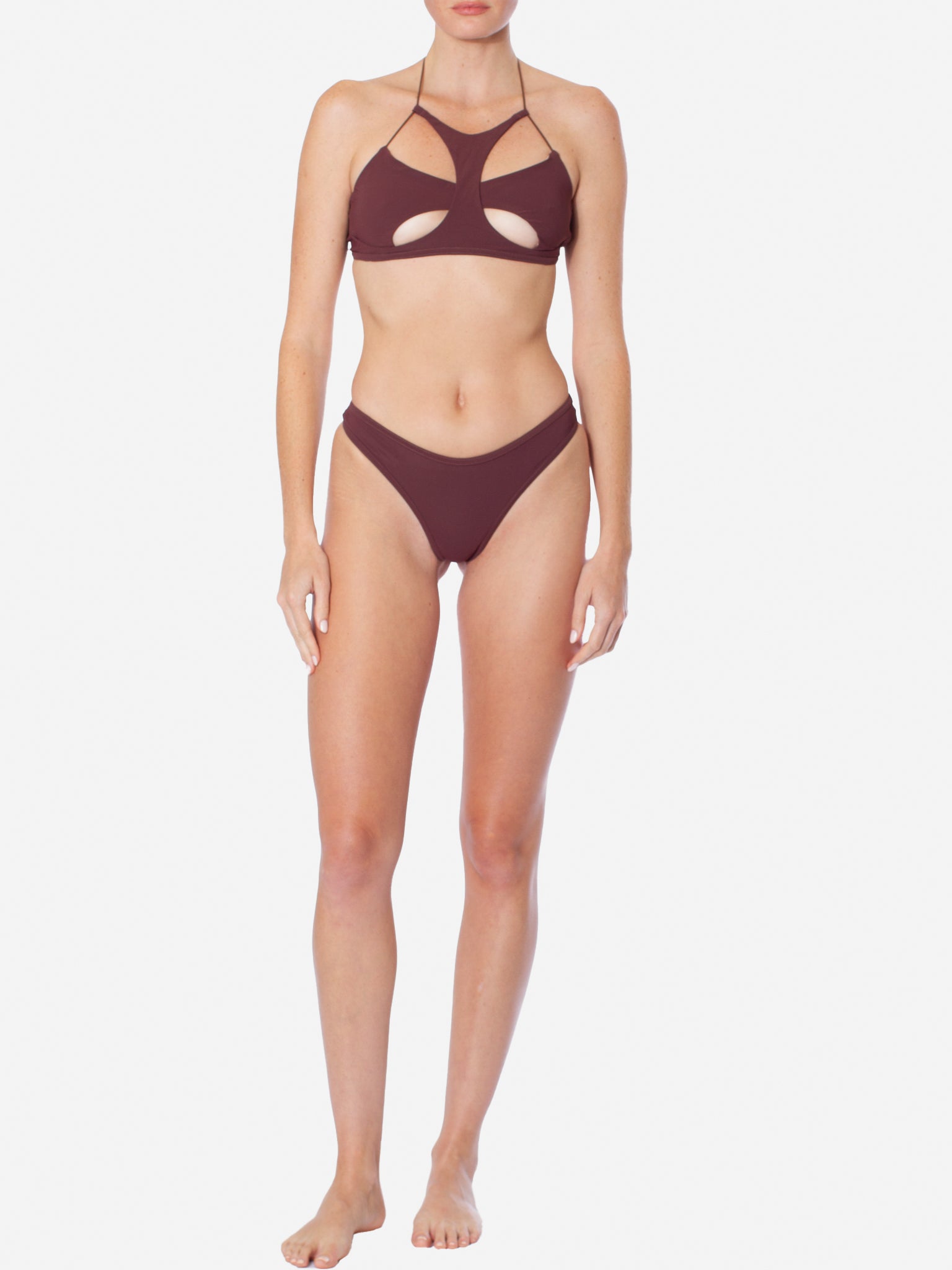 ANDREADAMO Overlapping Bikini with Cut-Out