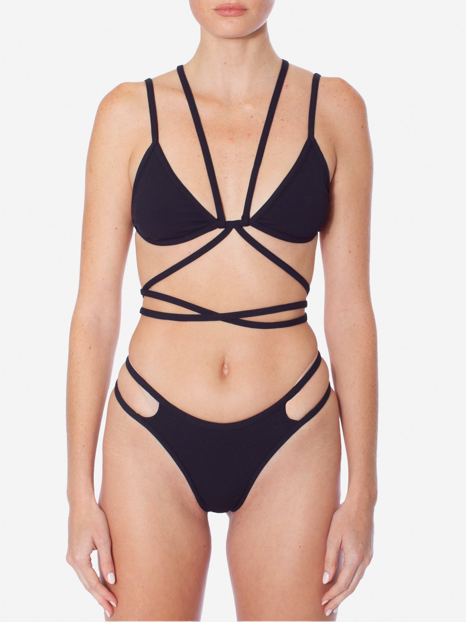 ANDREADAMO Double Bikini with Straps and Beltw