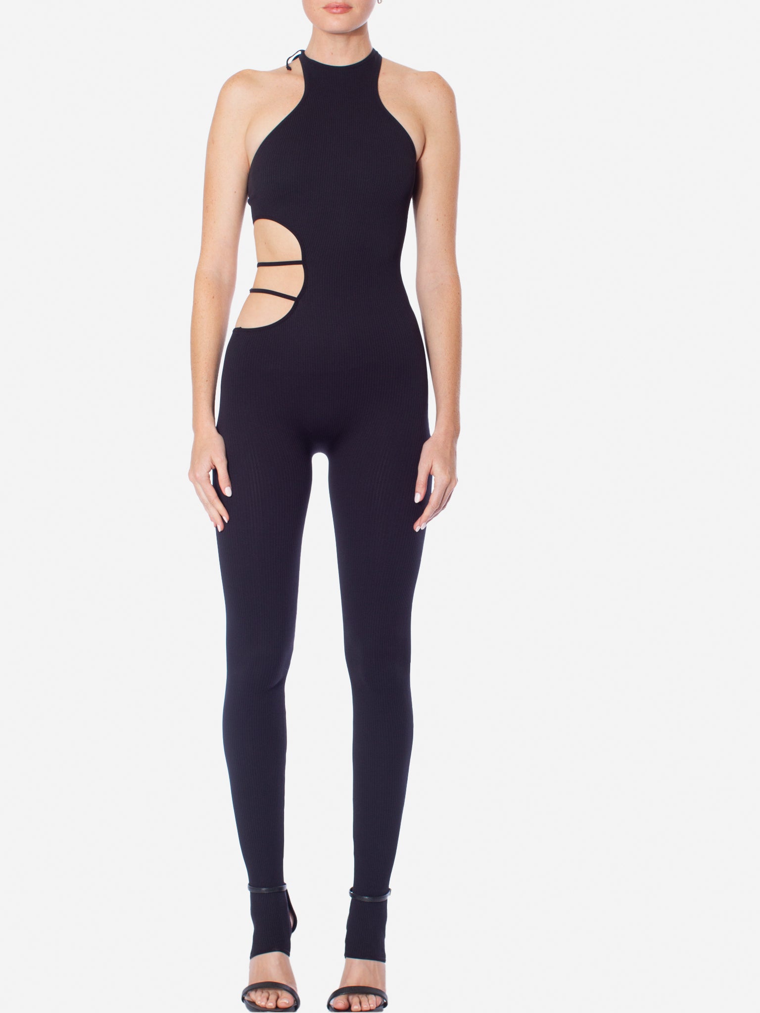 ANDREADAMO Ribbed Jersey Jumpsuit With Cut Out