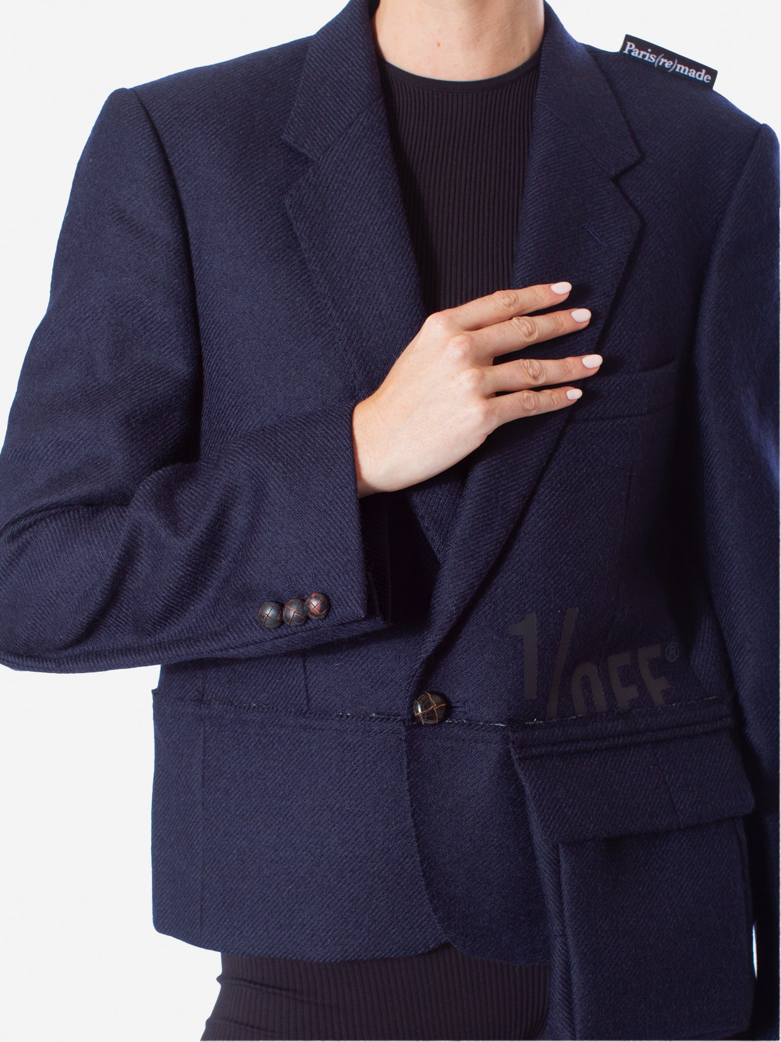 1/OFF PARIS Cropped Midi Pocket Blazer