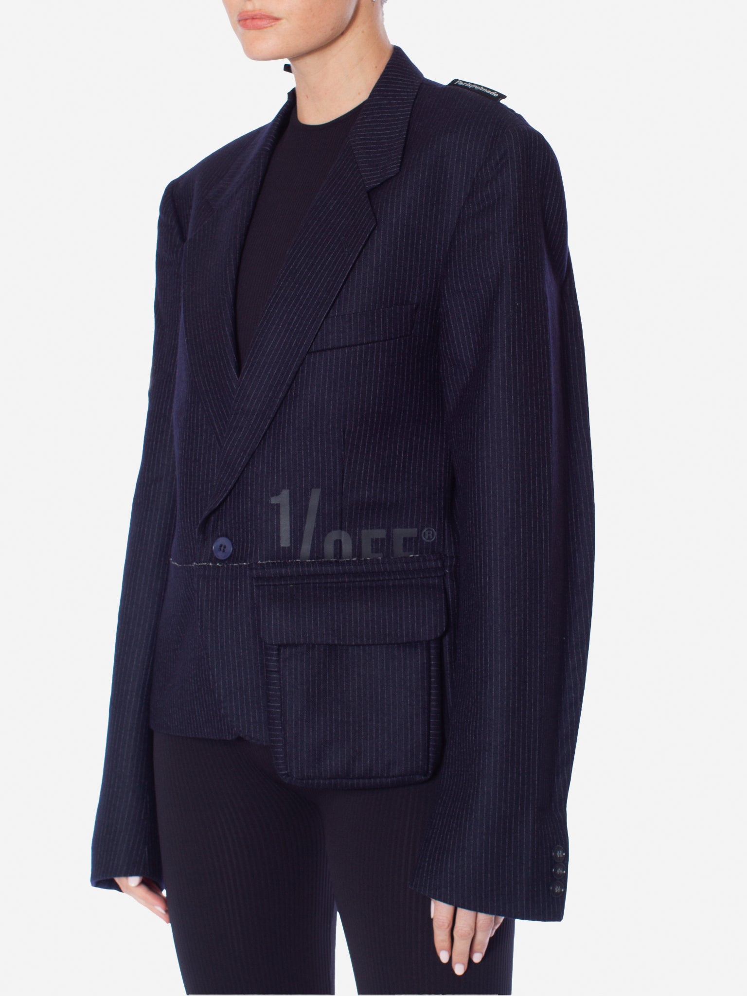 1/OFF PARIS Cropped Midi Pocket Blazer