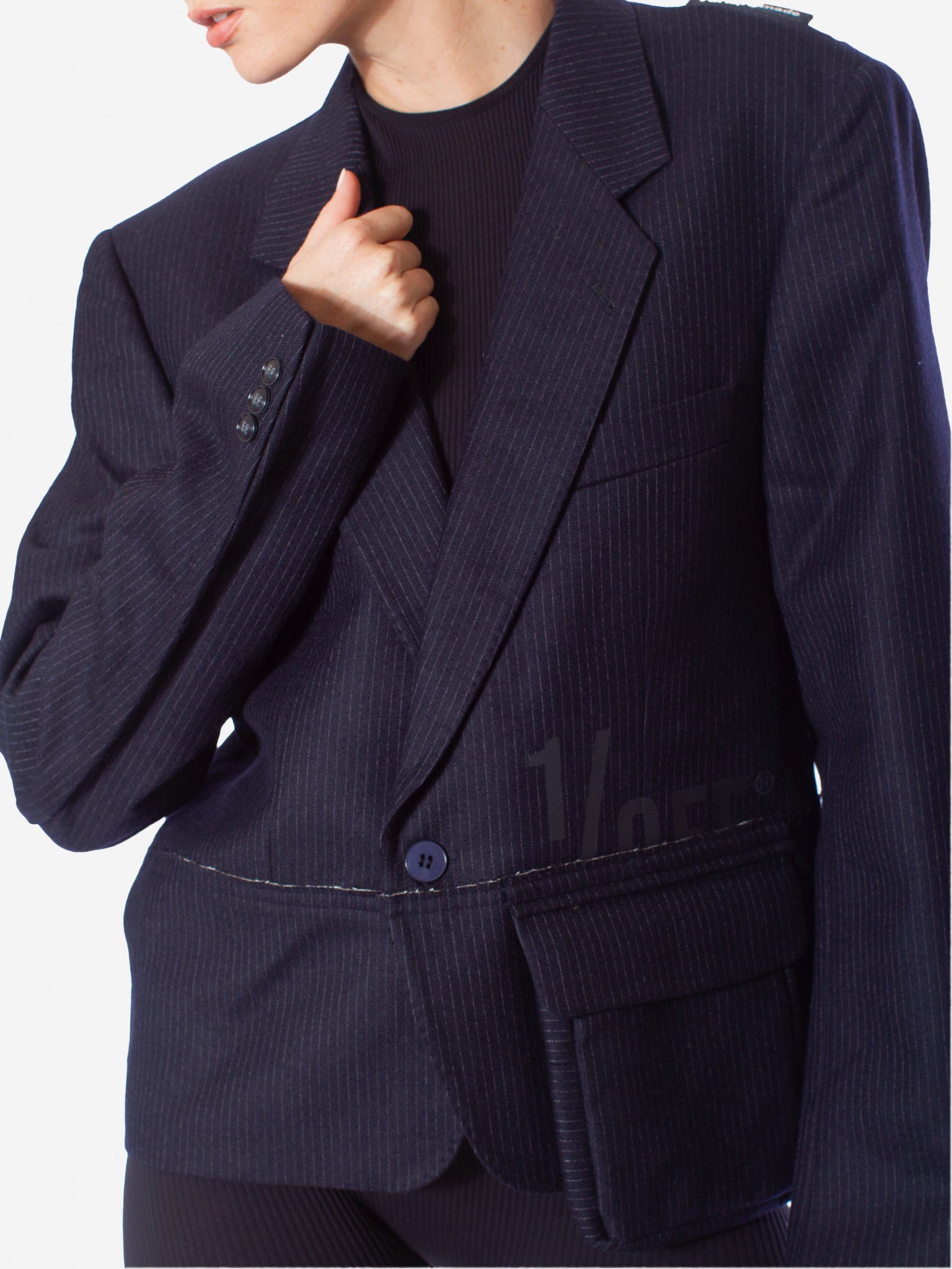 1/OFF PARIS Cropped Midi Pocket Blazer