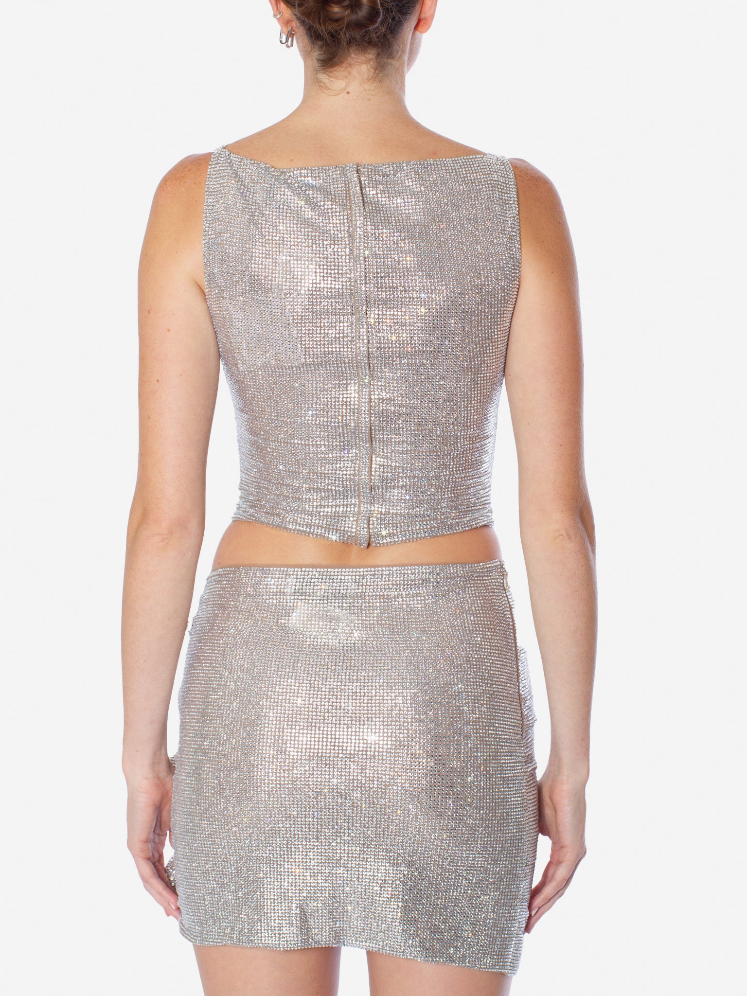 GIUSEPPE DI MORABITO Rose Detail Cut Out Mini Skirt