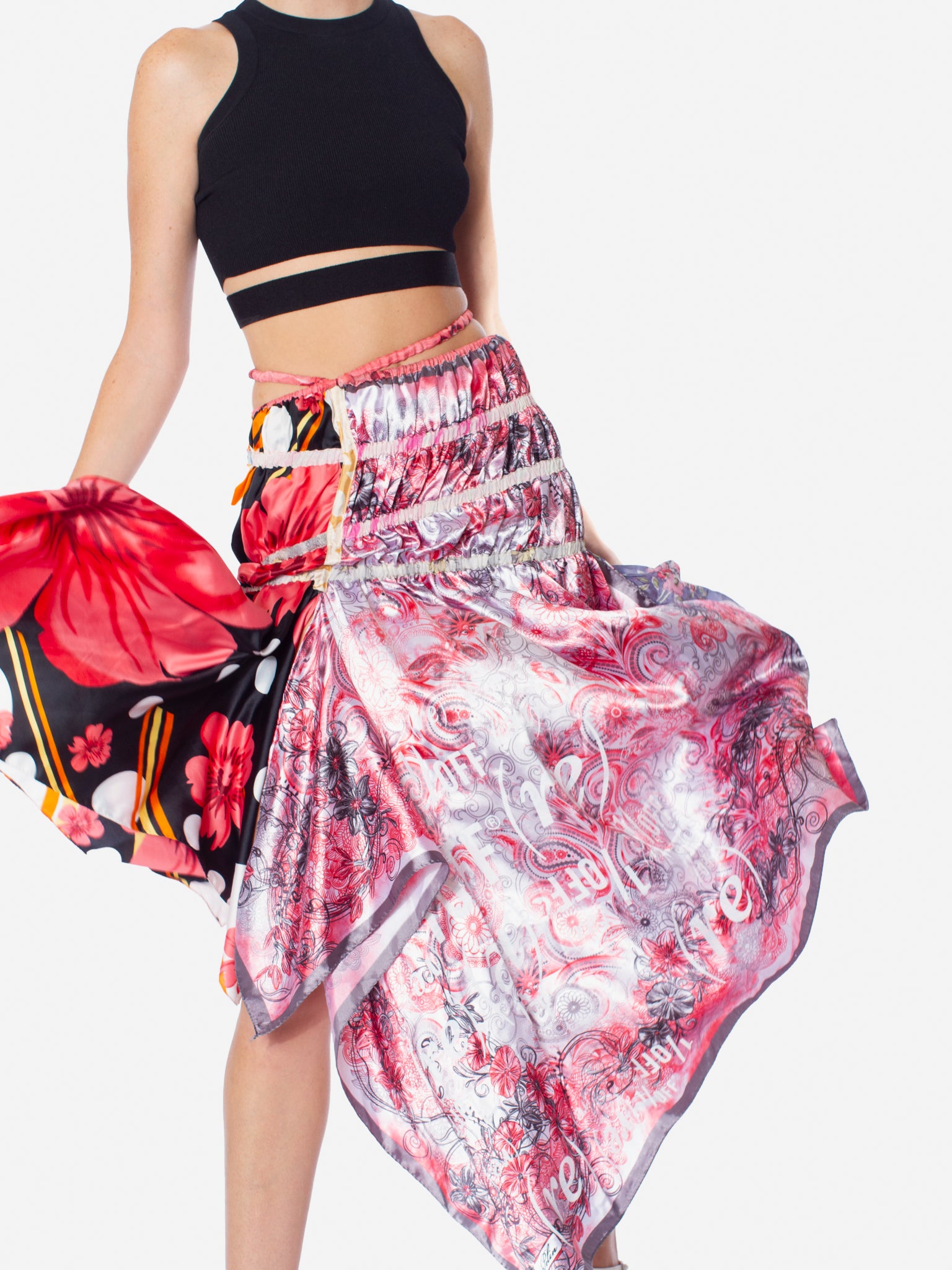 1/OFF PARIS Silk Scarf Elastic Skirt/Dress