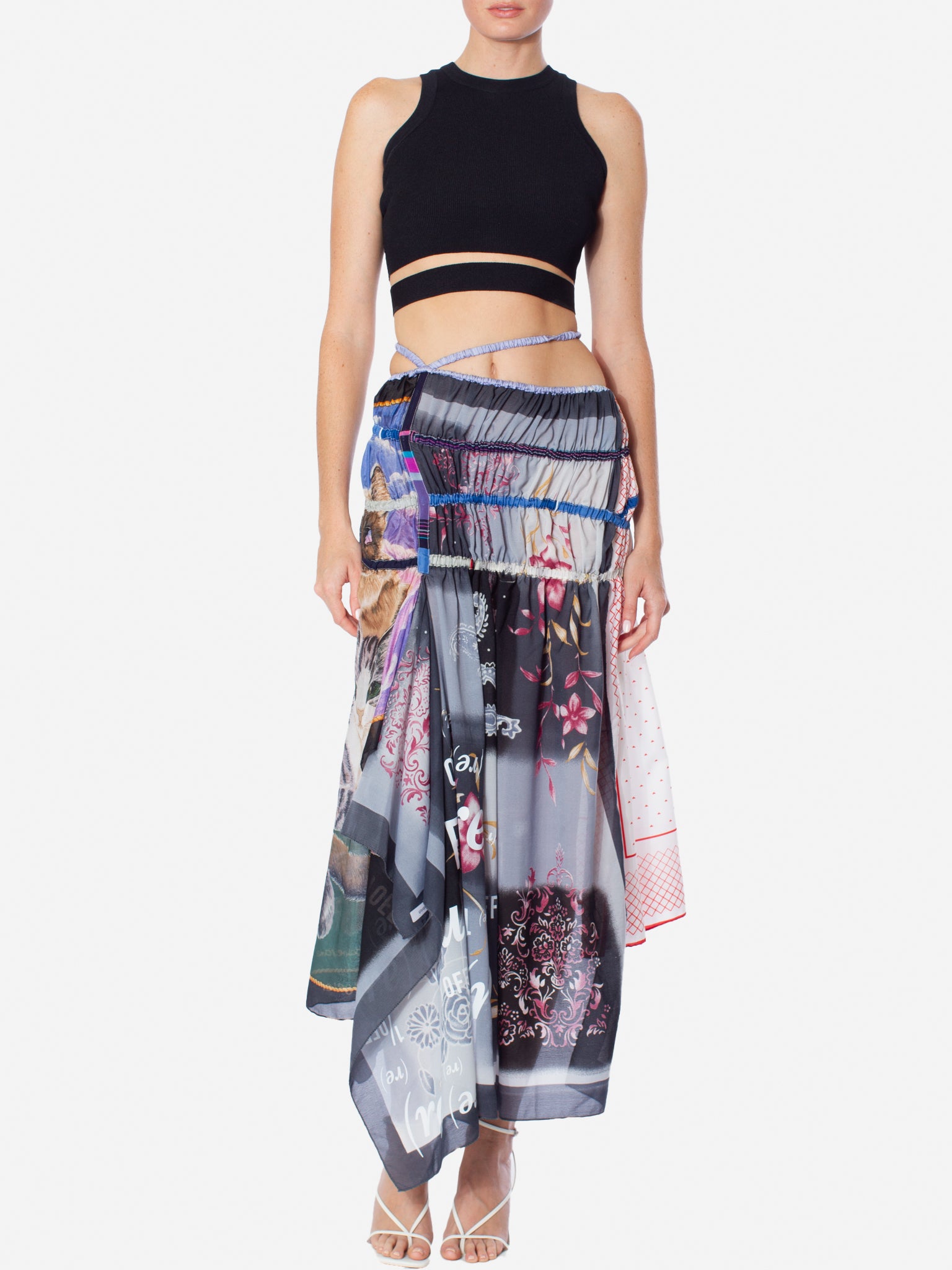 1/OFF PARIS Silk Scarf Elastic Skirt/Dress