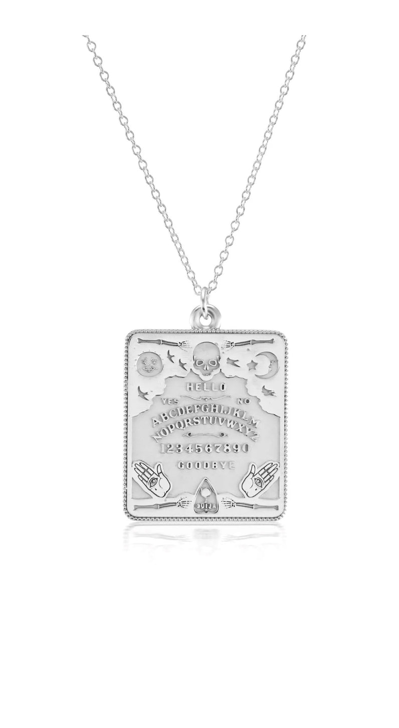 MAD FINE Silver Large Ouija Board Pendant