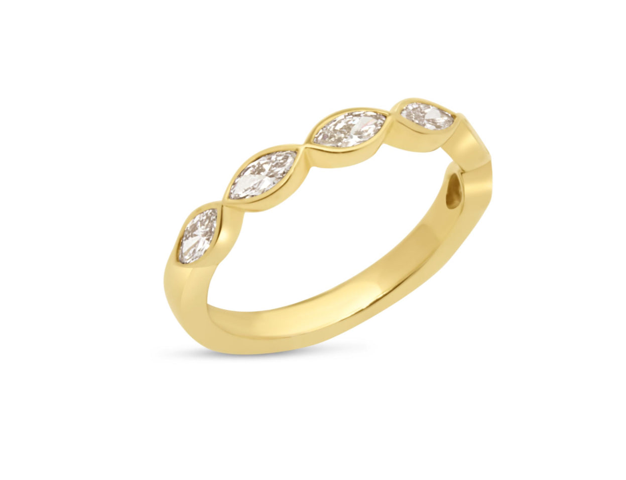 LUMENIRI The Katia Marquise Half Eternity Band