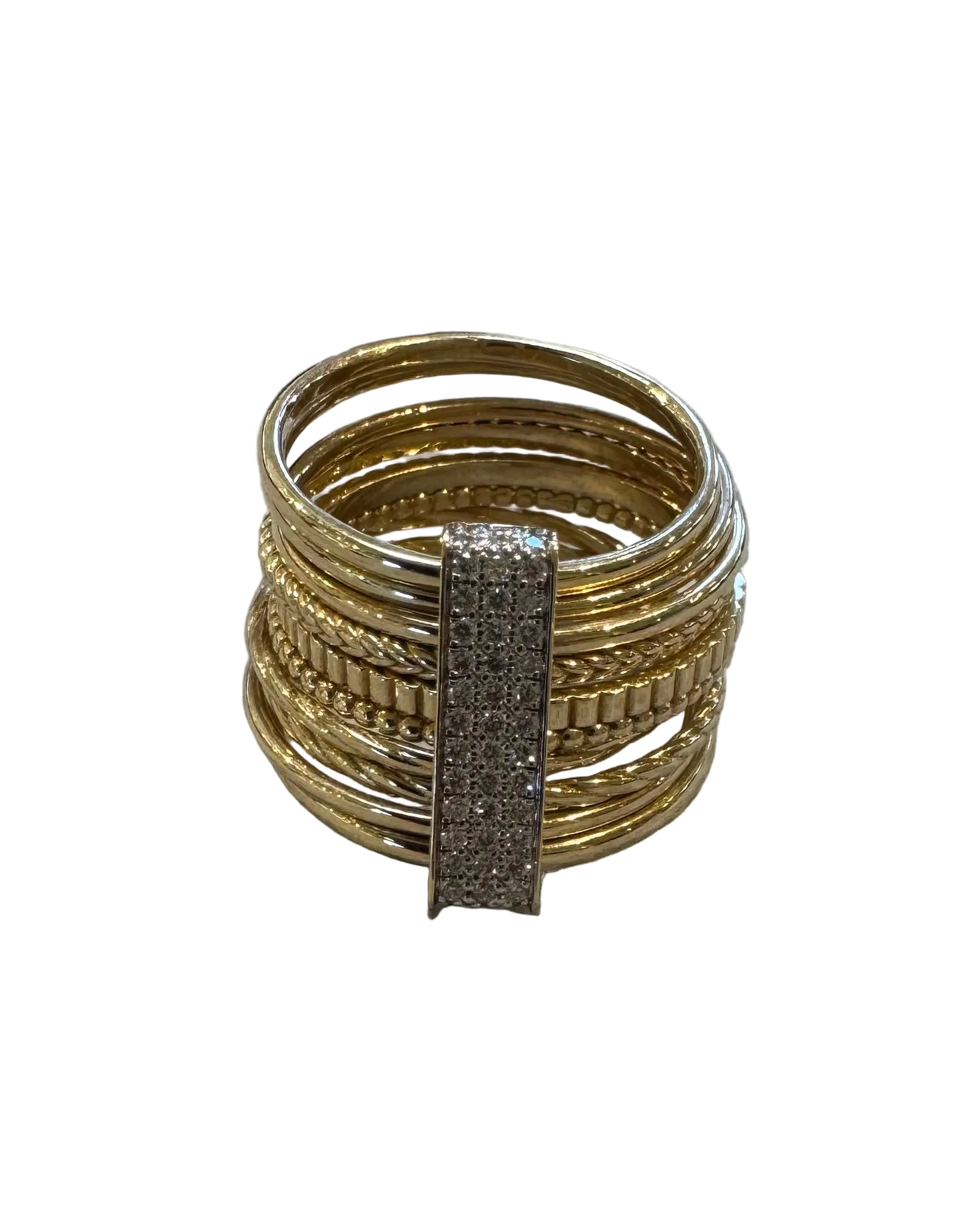 HER STORY Midi Attached Coils Ring