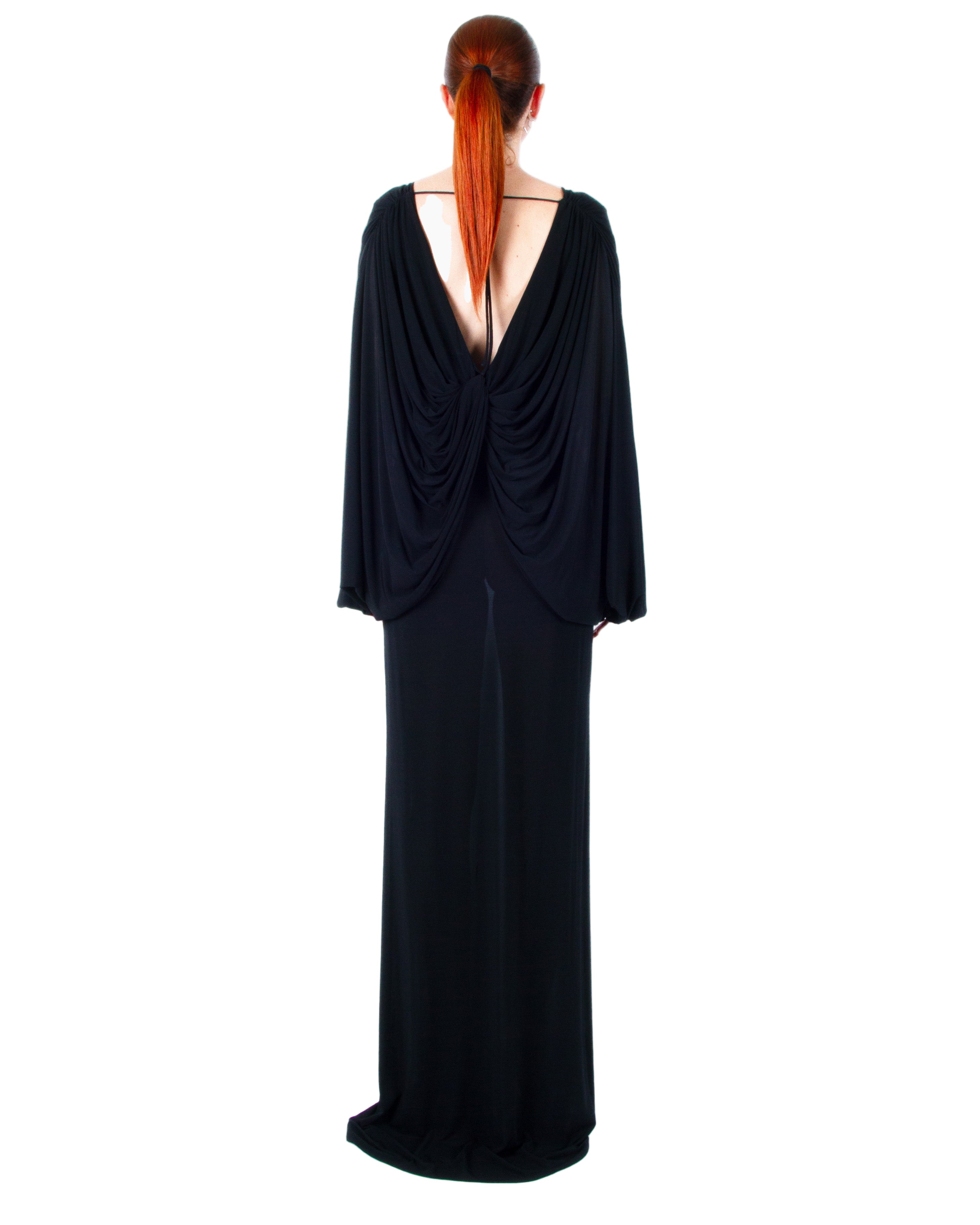 GIUSEPPE DI MORABITO Long Dress In Crepe Jersey With Floral Pin