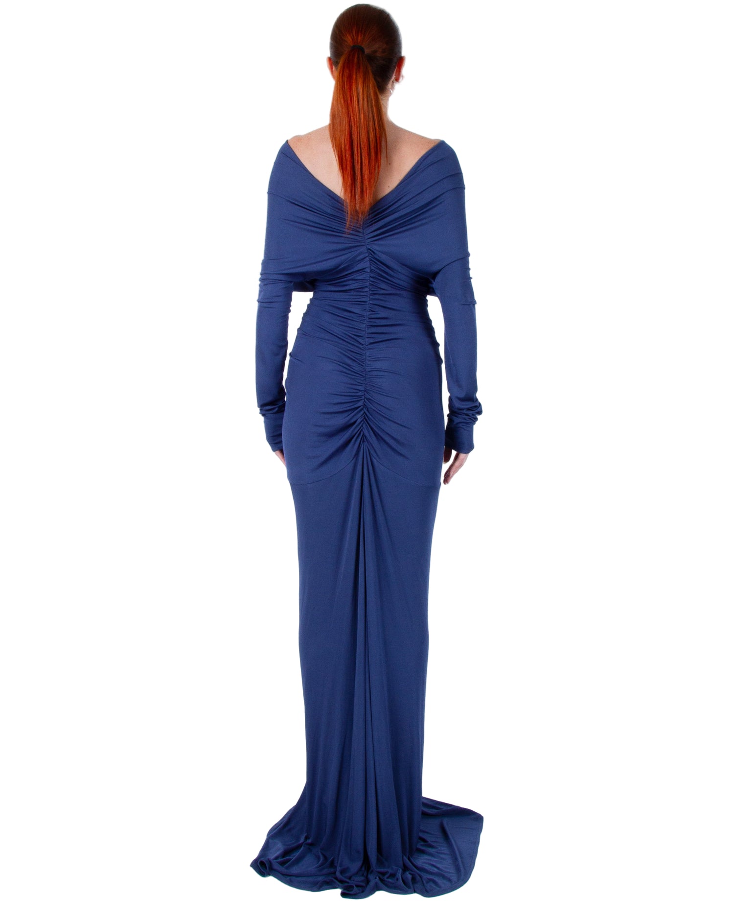 ATLEIN V Neck Cut Out Gown