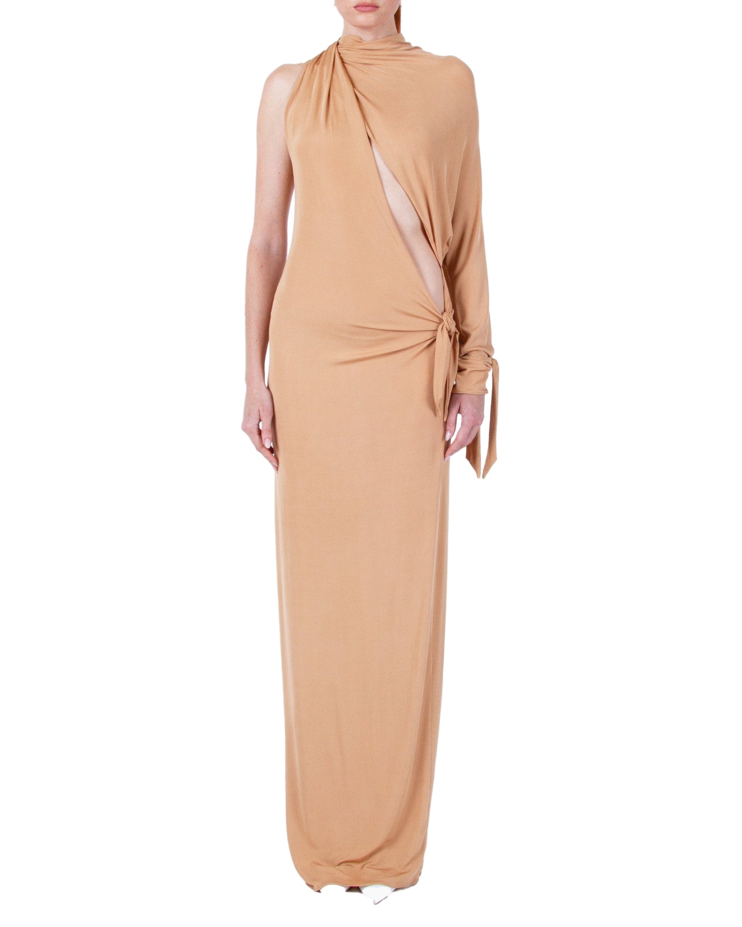 ATLEIN Long Sleeves Cut Out Ruffle Dress