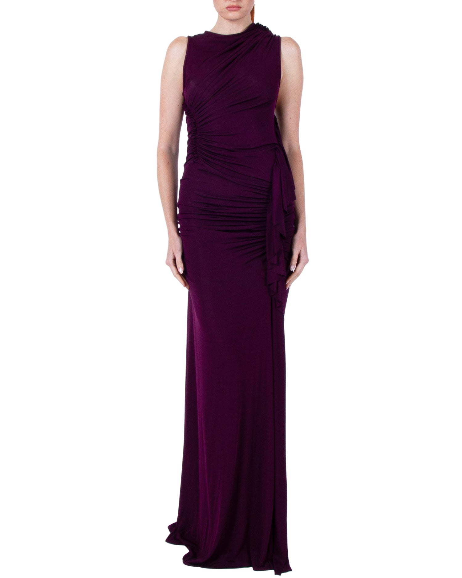 ATLEIN Long Ruched Gown