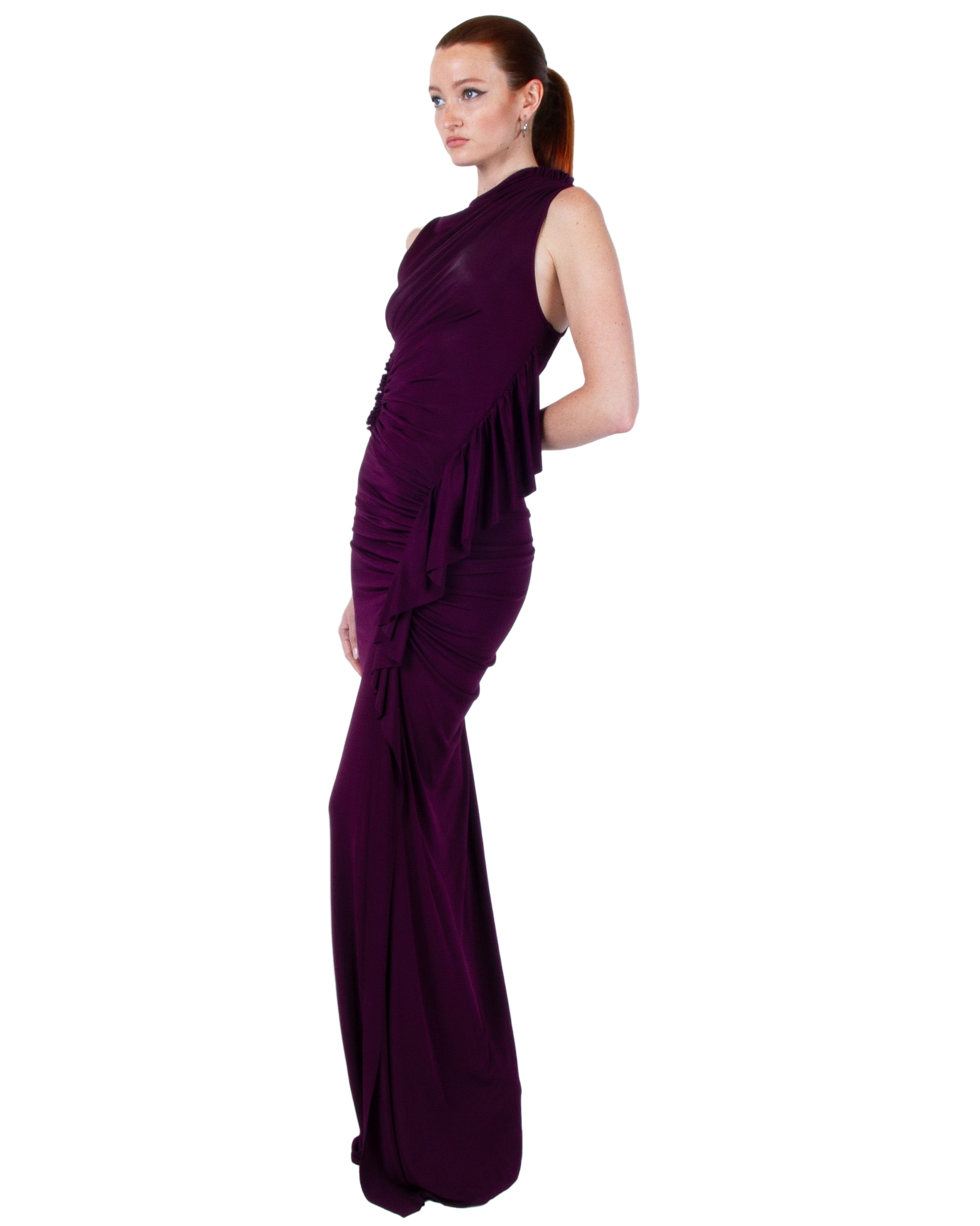 ATLEIN Long Ruched Gown