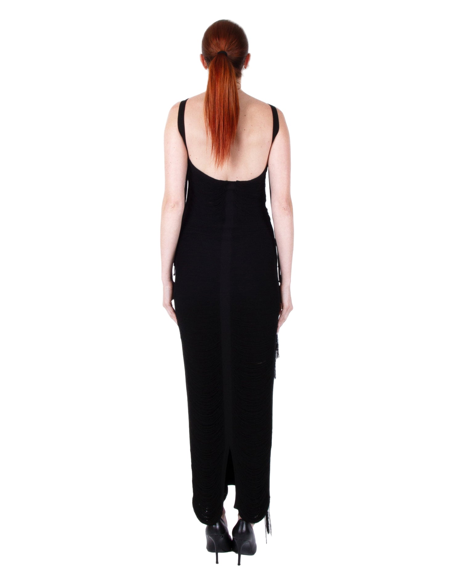 ANDREADAMO Floating Ribs Long Dress with Lacing