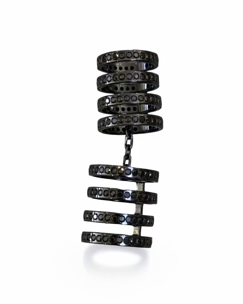 REPOSSI Black Diamond Connected Ring