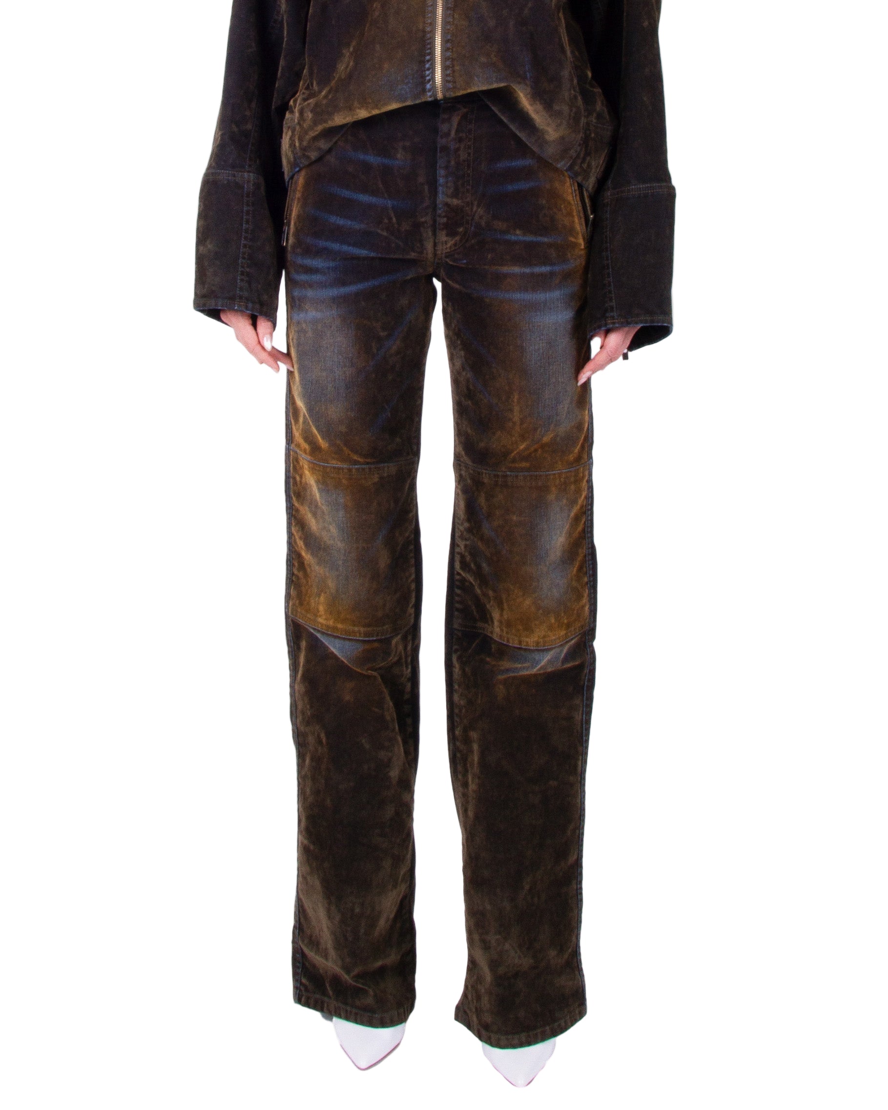FACON JACMIN Palerma Pants in Brown Velvet