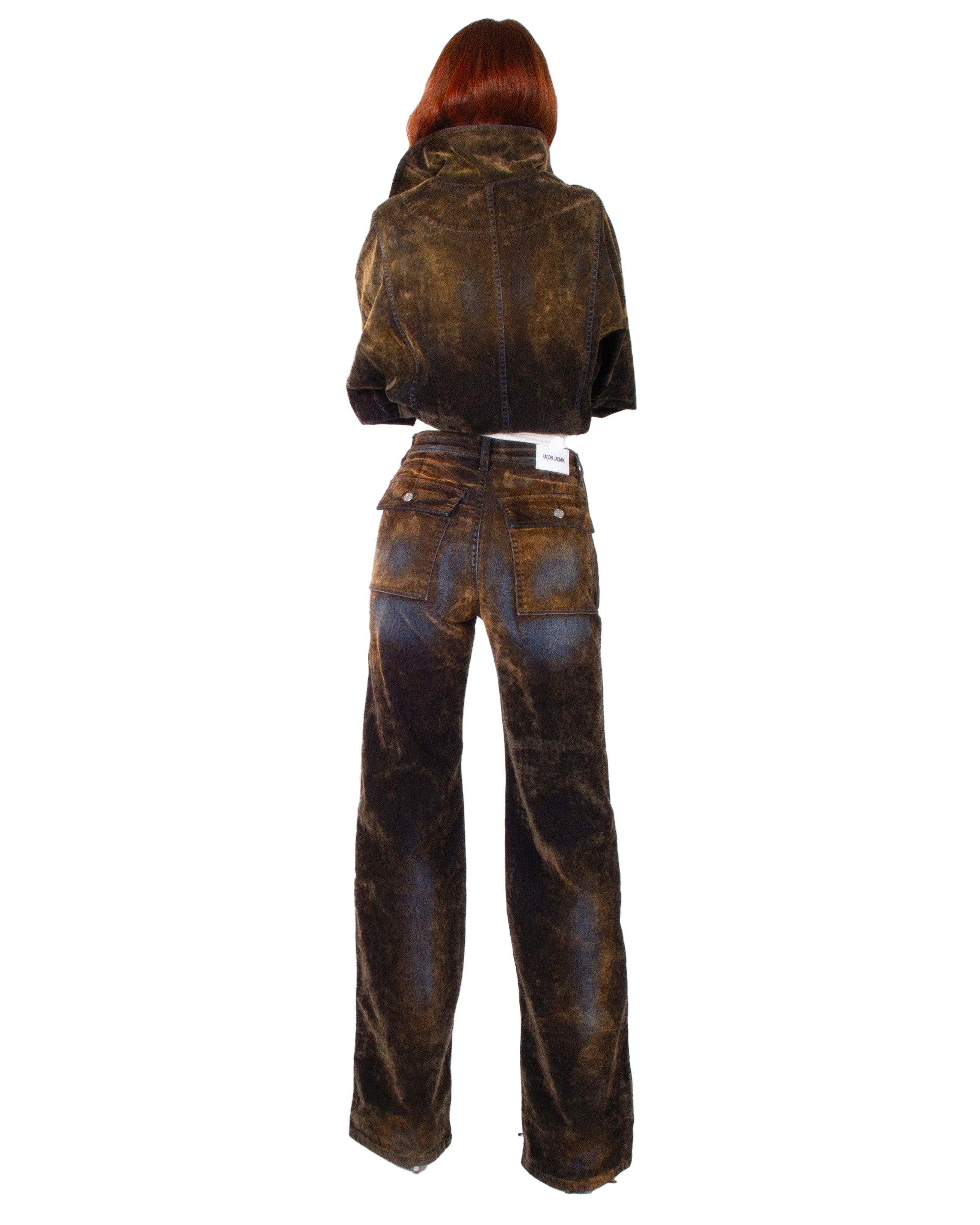 FACON JACMIN Palerma Pants in Brown Velvet