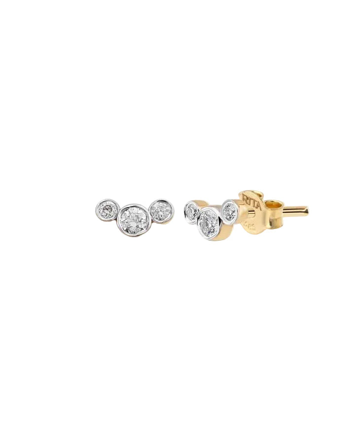 RITA JEWELRY Trio Diamond Studs