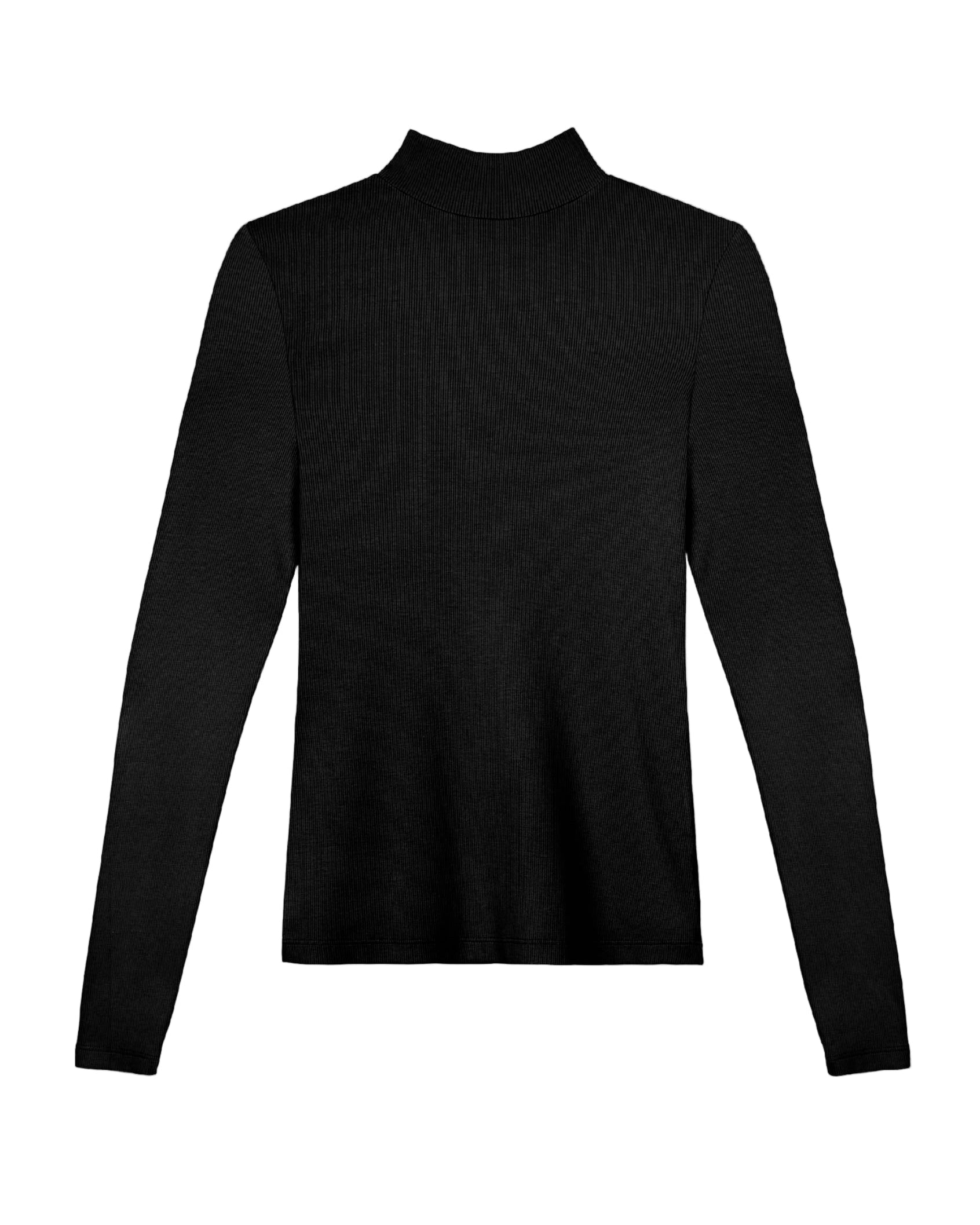 MYLES PRICE LS Mockneck MiniRib Tee