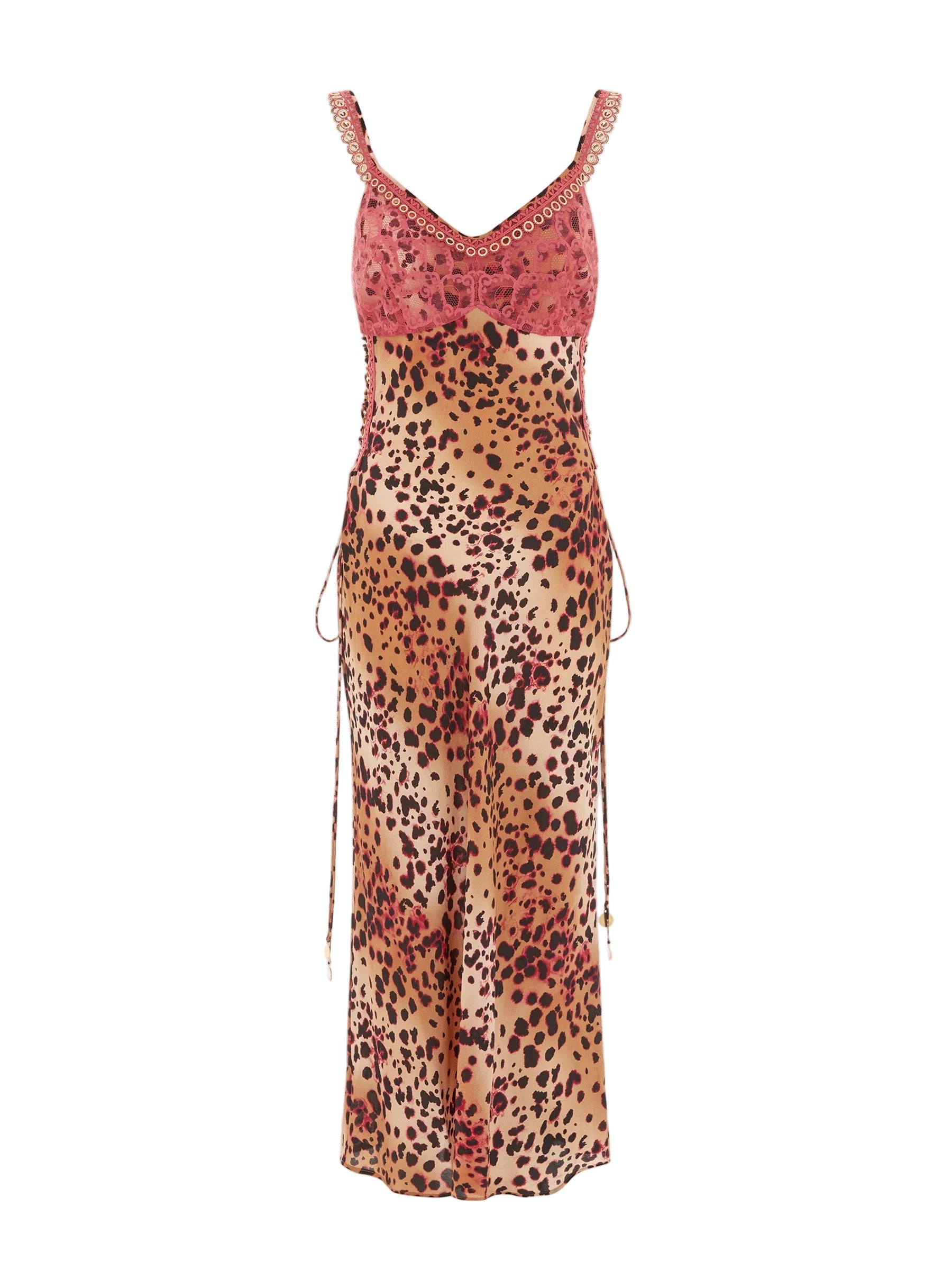 Hayley Menzies Lace Silk Midi Slip Dress L Hayley Menzies Lace Silk Midi Slip Dress L