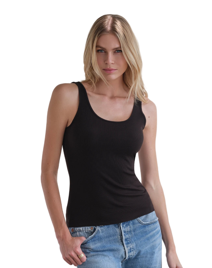 MYLES PRICE MiniRib Tank in Black