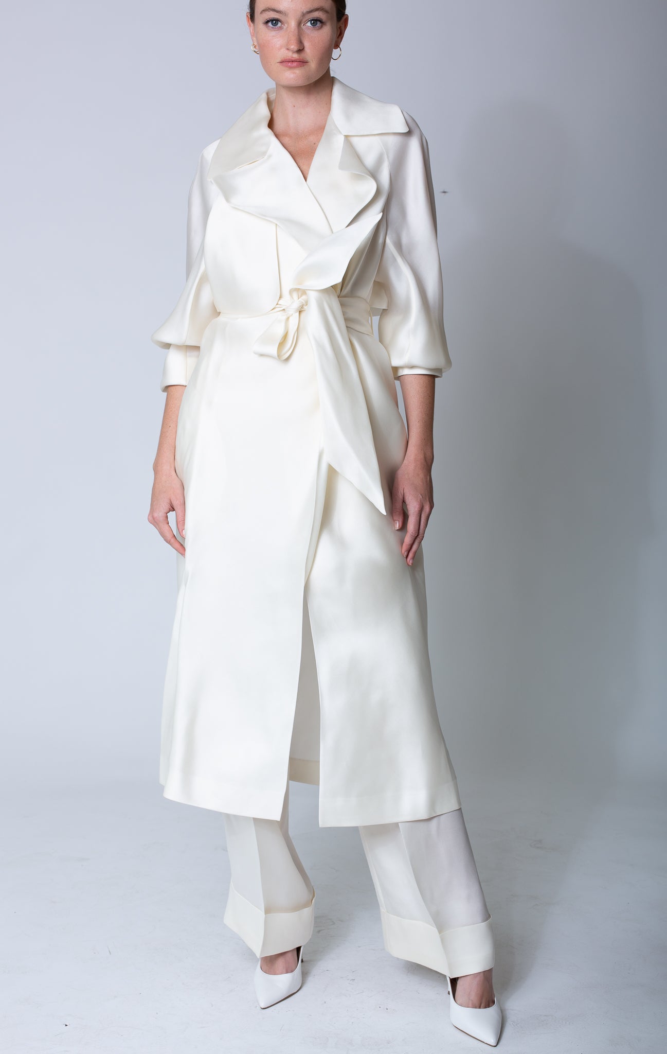 GIA STUDIOS Silk Trench Coat