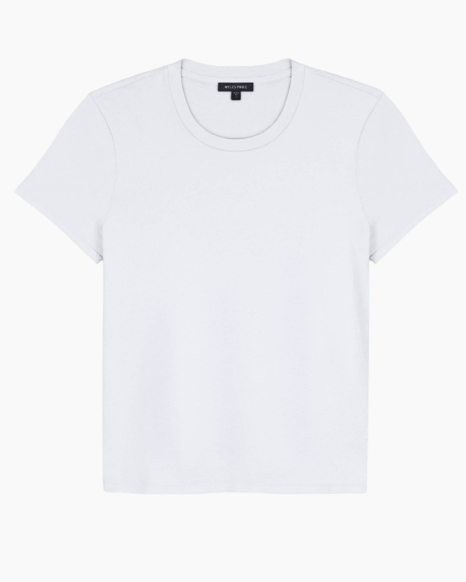 MYLES PRICE Short Sleeve Crew Neck Mini Jersey Tee in Black